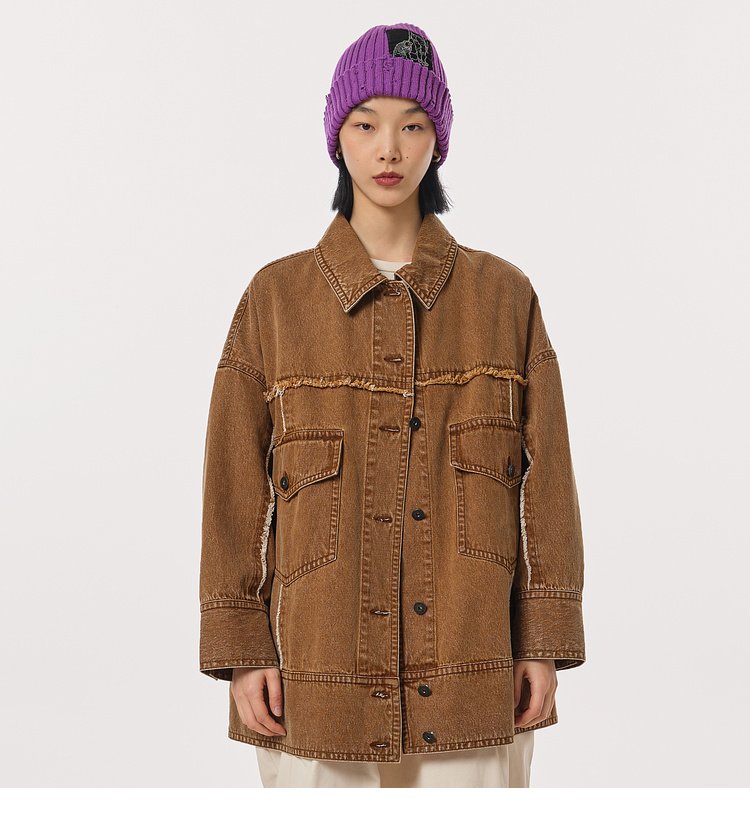 Designer Lapel Pocket Denim Jacket — AGoodFun (fka JNBY USA)
