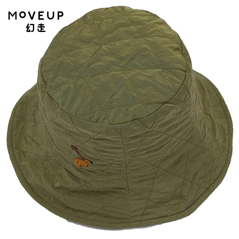 Fisherman's Hat with Embroidered Diamond Pattern