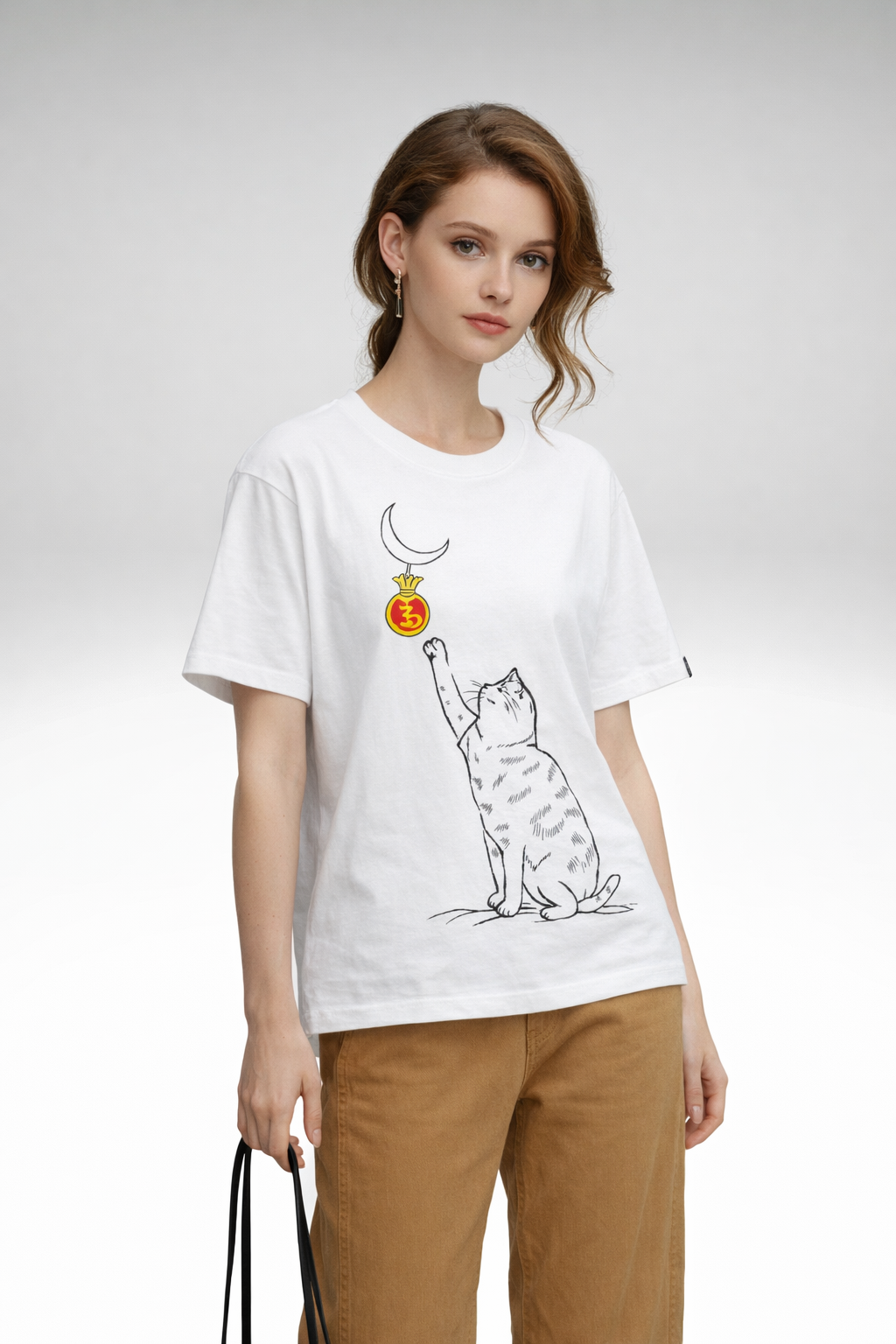 Cat Graphic Cotton Tee