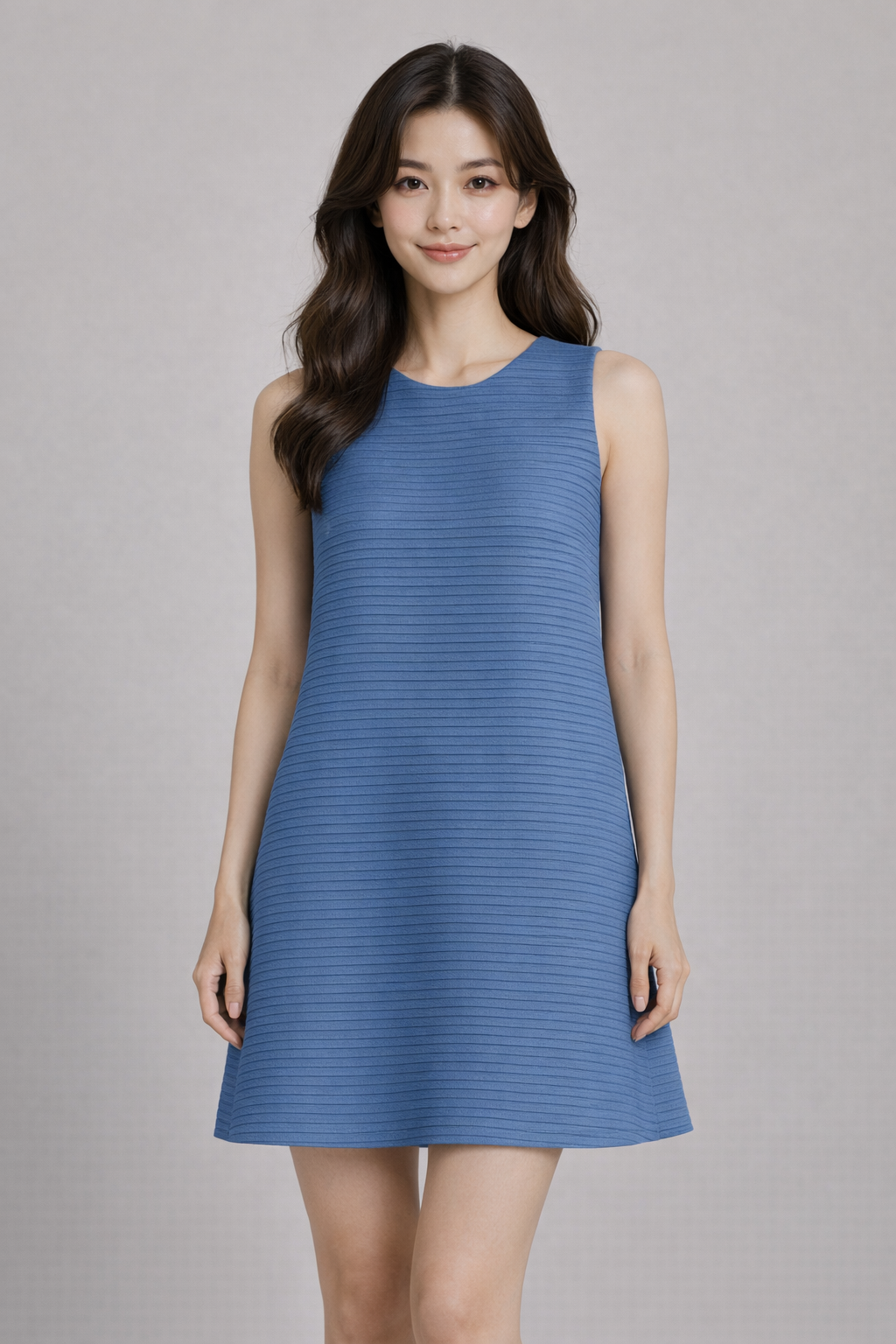 Textured A-Line Mini Dress
