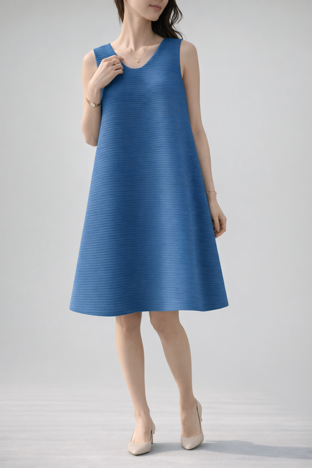 Textured A-Line Mini Dress — AGoodFun
