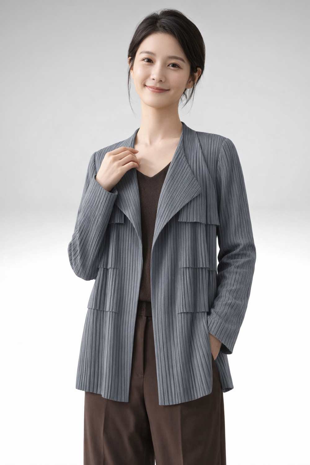 Pleated Draped Jacket — AGoodFun