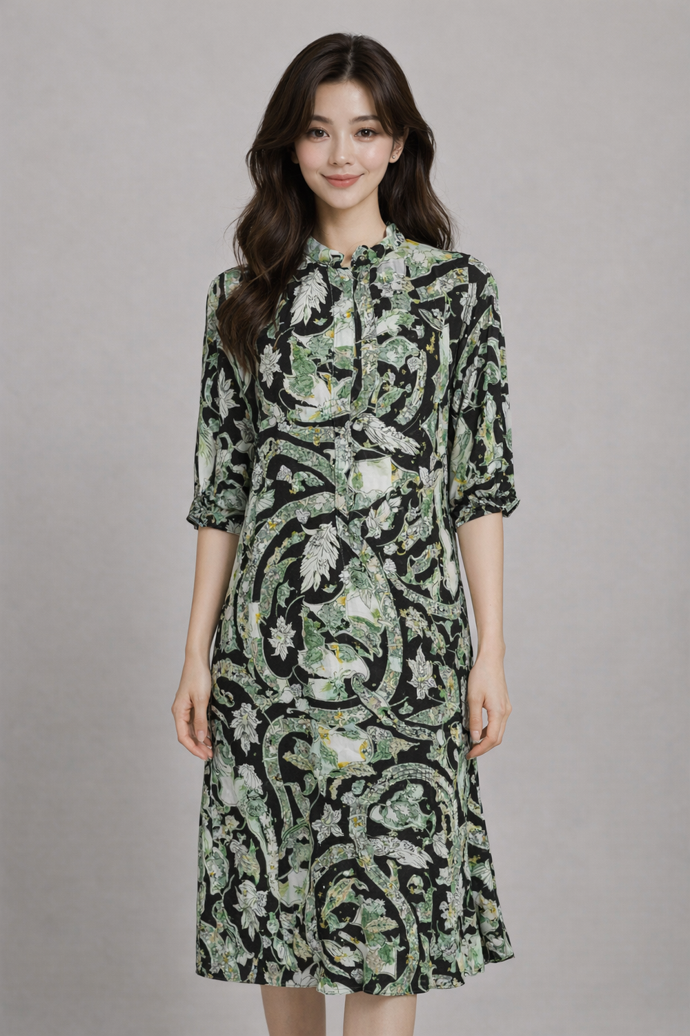 botanical print midi dress Baltic Born Womens Spell Boho Midi Dress | Topaz + Blush Floral