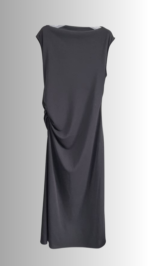 chinese dress ladies Solid Color Cinched Waist Midi Dress for Women Mid-Calf Length – Anna-Kaci main image 1
