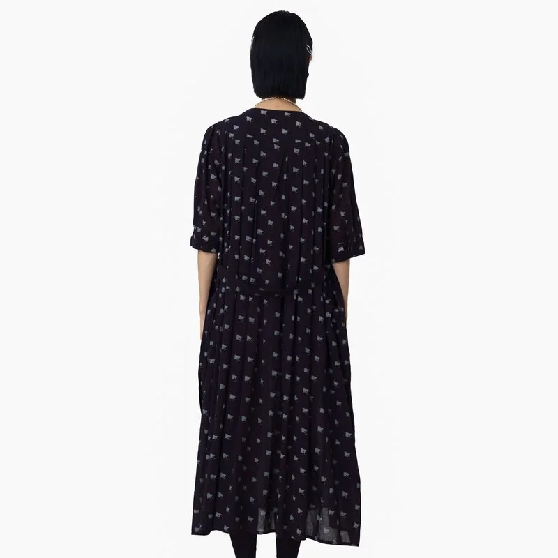 cotton pocket dress Plus Size Cotton Linen Midi Dress