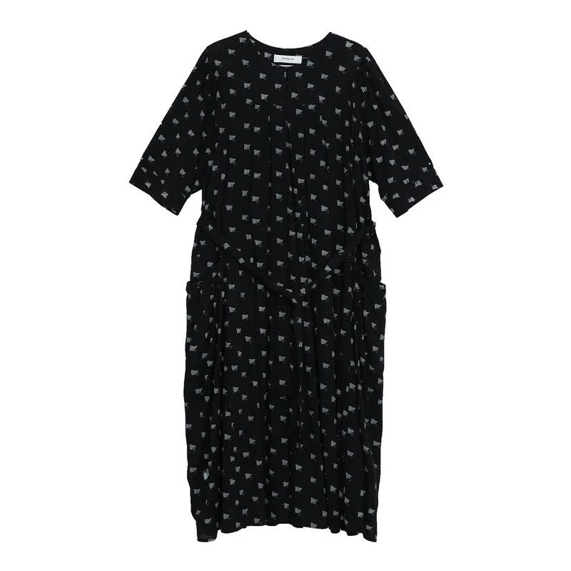 Cotton Printed Pocket Dress  AGoodFun