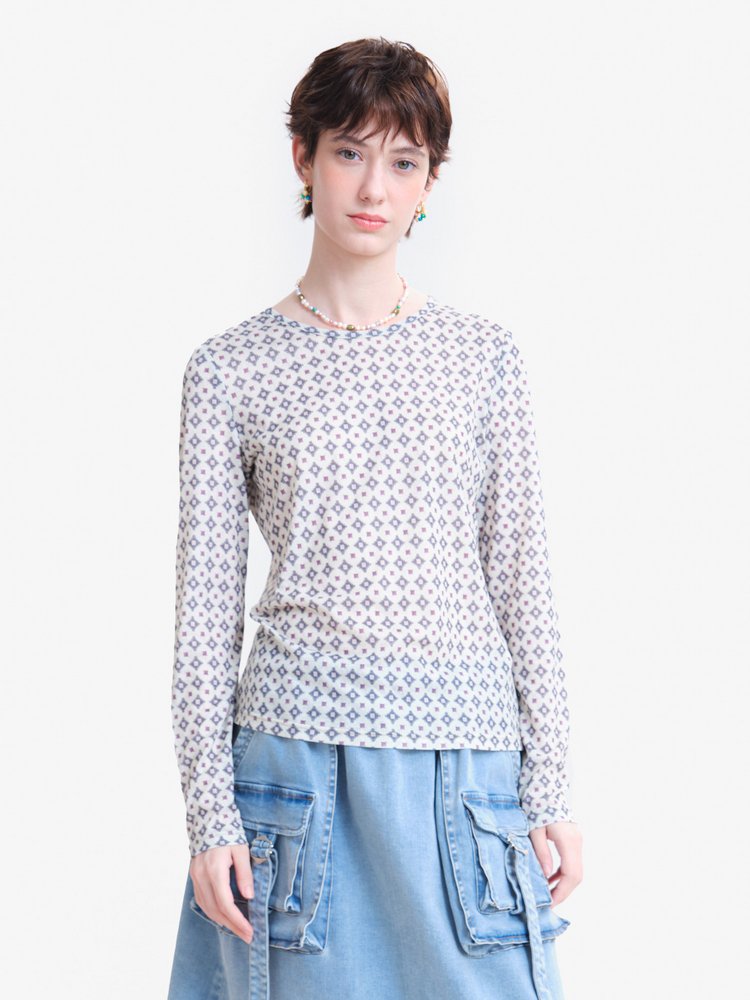 Crewneck Graphic Slim Cropped T-Shirt