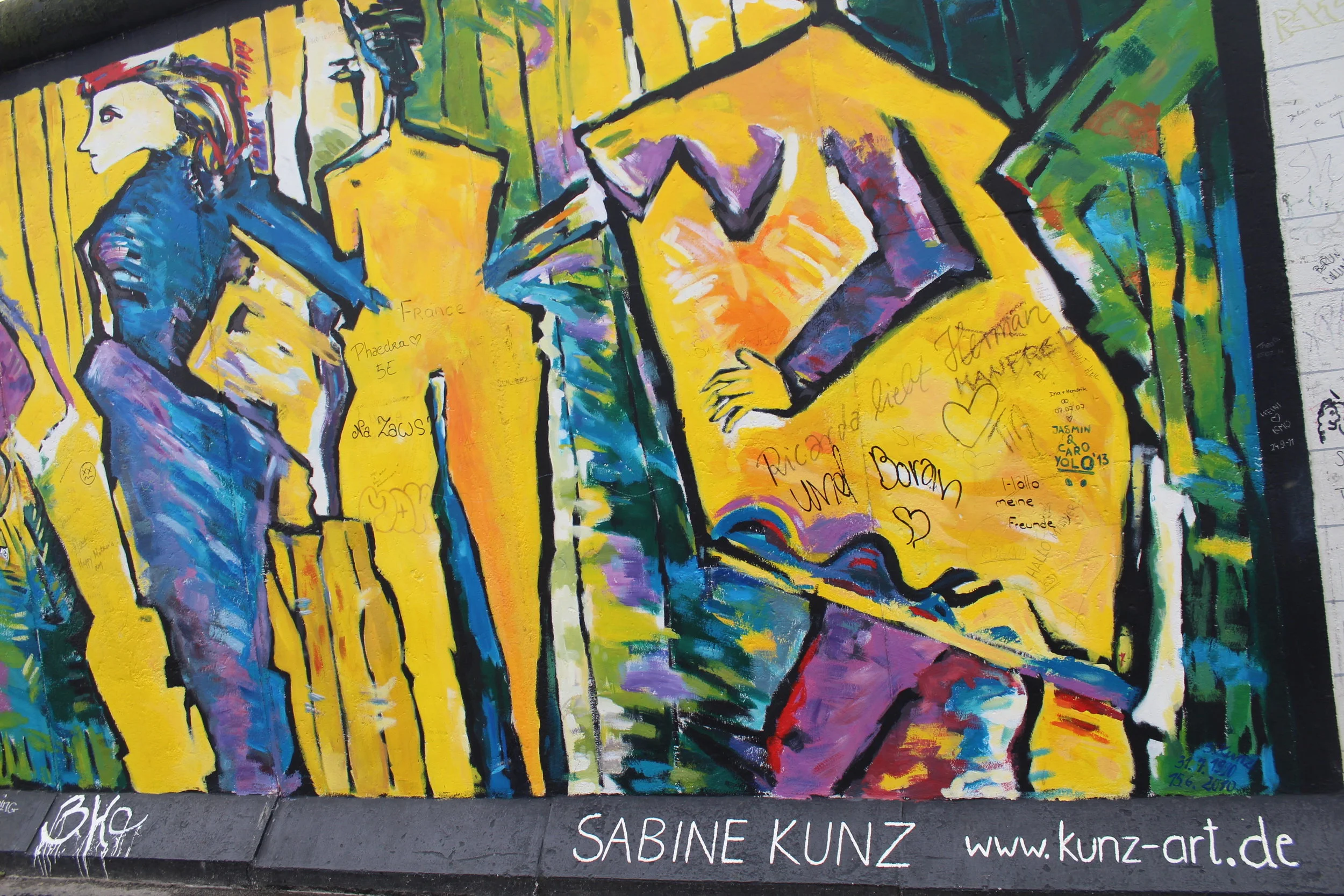 This striking painting has become one of the most memorable images from my trip to the East Side Gallery, created by Sabine Kunz of East Germany.
