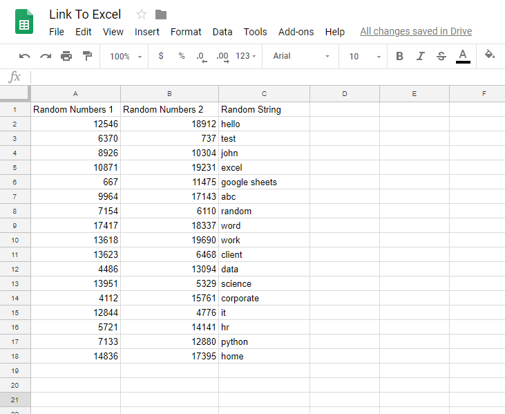 Sync Excel to Google Sheets: Data to be Synced