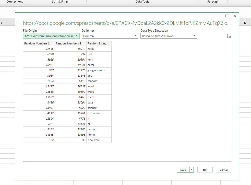 Sync Excel to Google Sheets: Query Editor