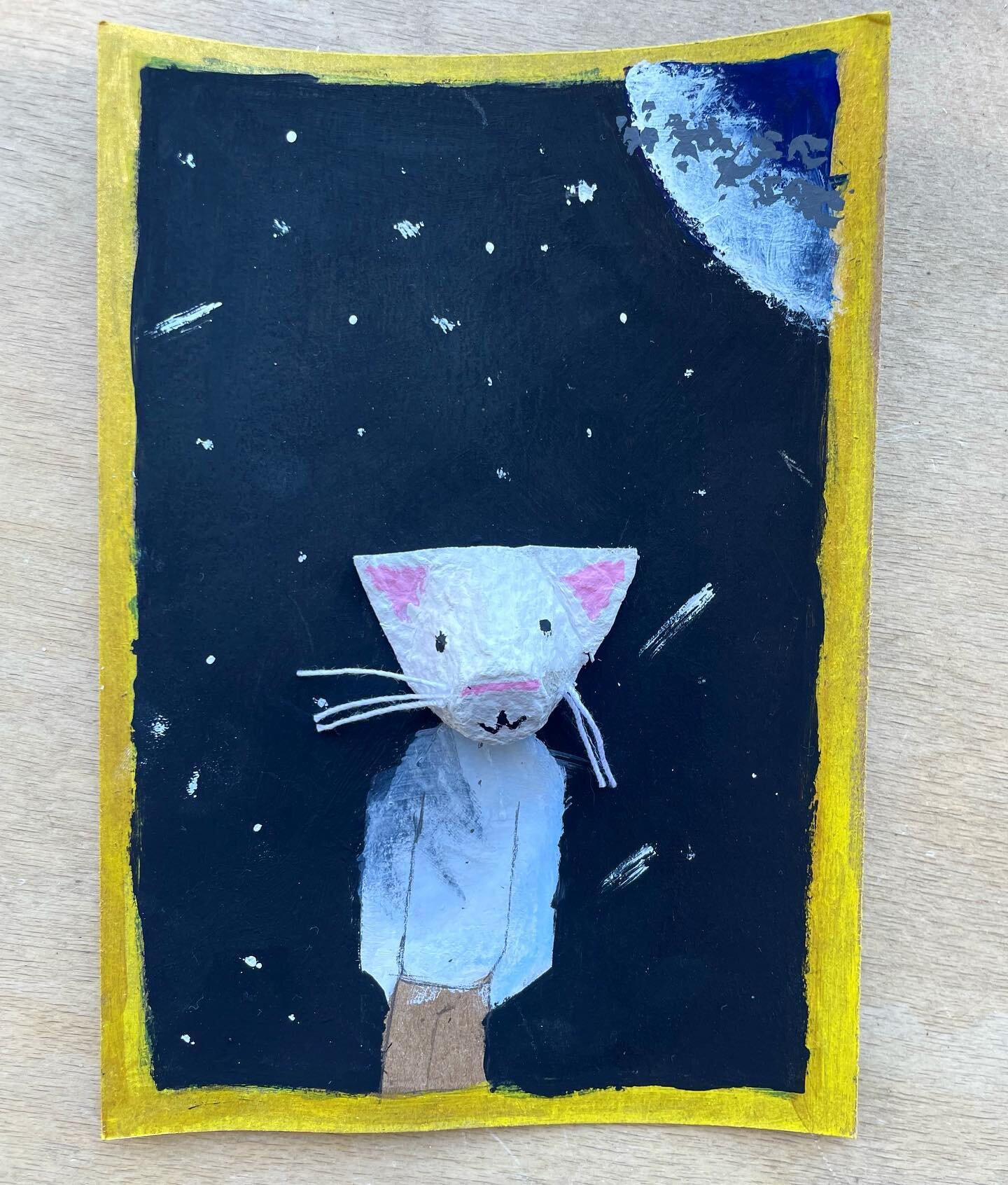 Mr. Biscuit in space, by the awesome Harper 🐈✨

Don&rsquo;t miss out, Art Camp happening again next week on Wednesday, 10/5!