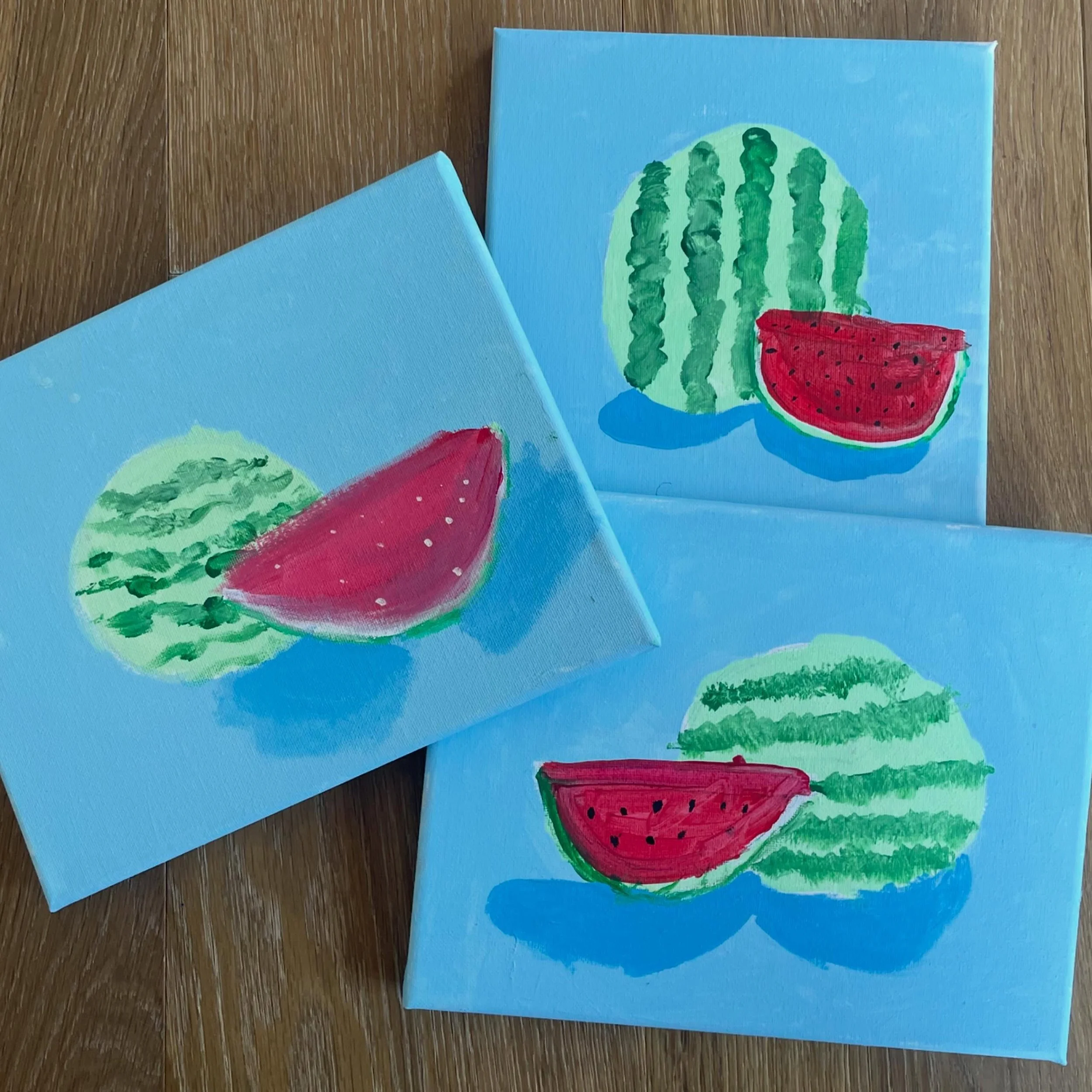 So juicy 🍉 

Acrylic on canvas by a fab group of 7 year old ladies