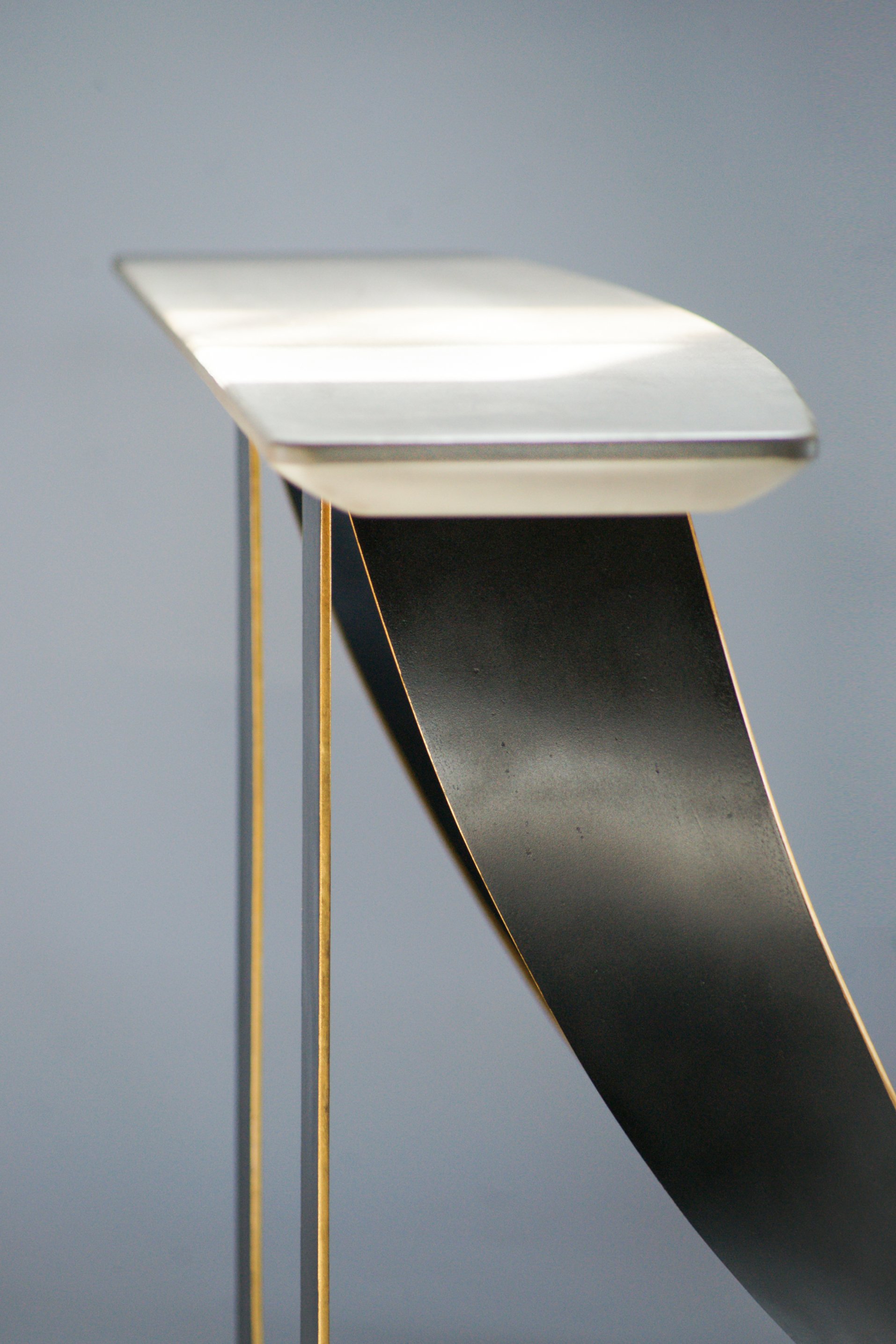 Strip Console w/ 24 kt gold edge and wood top