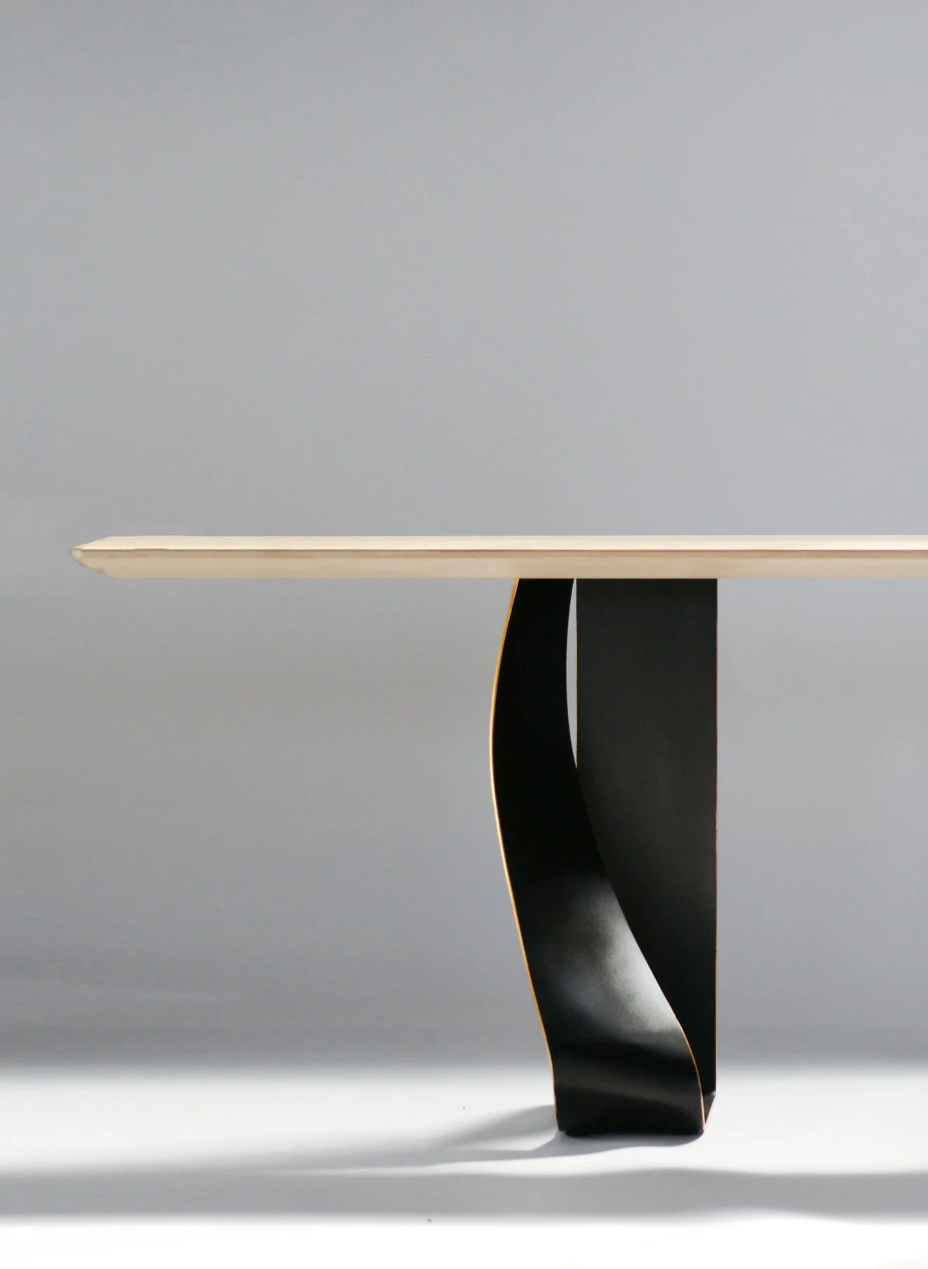 Strip Console w/ 24 kt gold edge and wood top