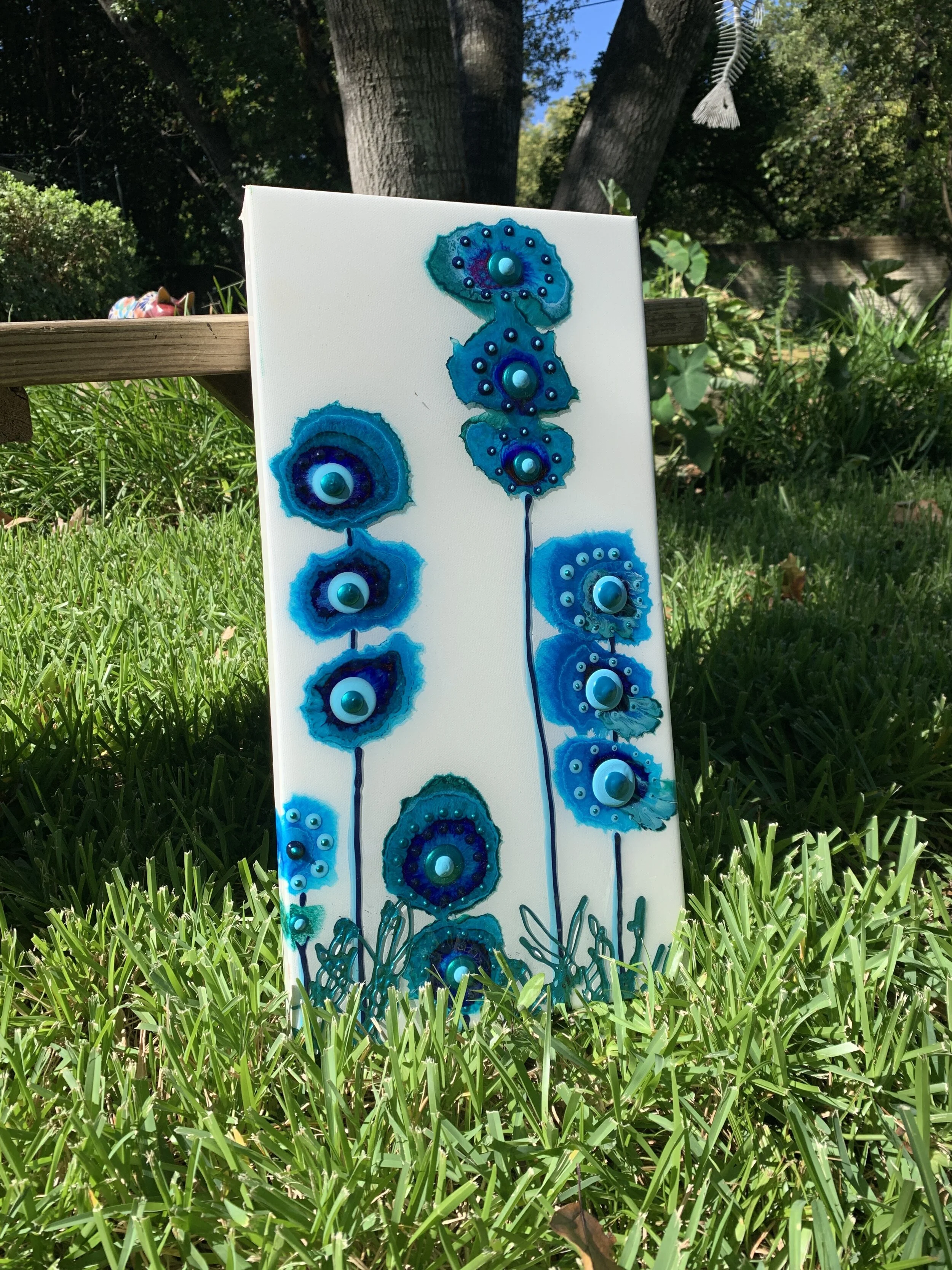 blue flowers