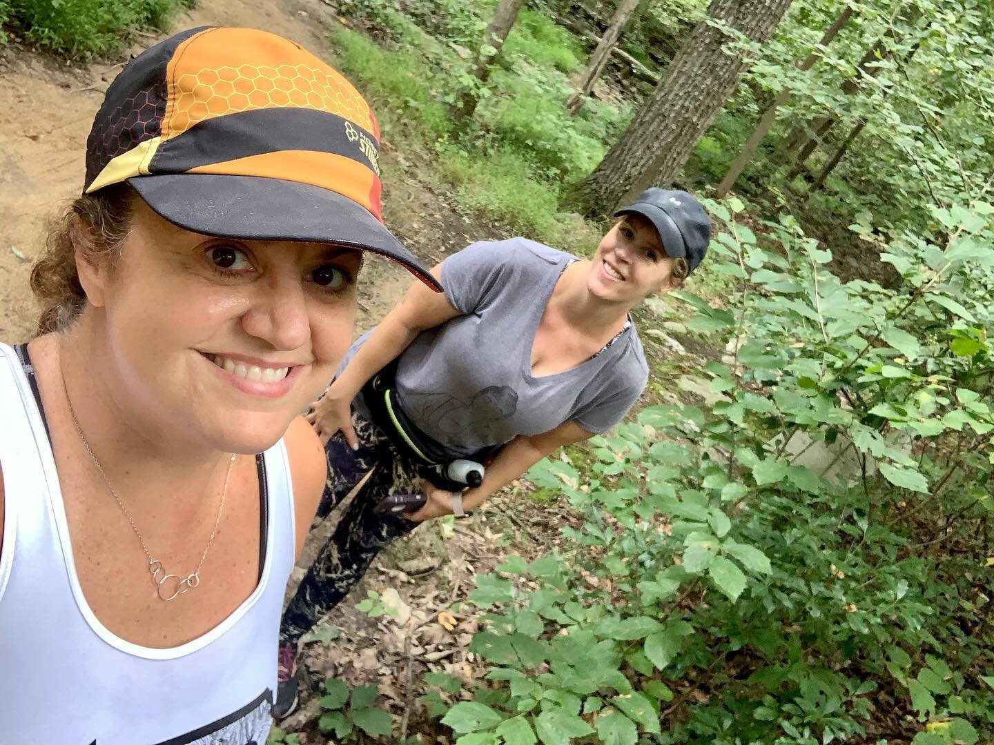 Gray days in the woods with @psuconway &amp; Grace are the best! Less bugs today, less humidity &amp; lots more mushrooms 🍄 for our 3.3 mile hike. So thankful 🥰
#hikepa #beautifulpa #friendsthathike #dietitiansofinstagram #hiking #trailsisters #unl