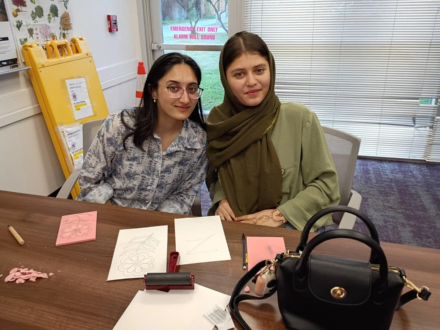 A little art for the heart 🥹 "For Women's History Month, we attended a relief printmaking workshop hosted by Women &amp; Their Work (@womenandtheirwork) and Austin Public Library (@austinpubliclibrary)! We learned about Houston artist Ruhee Mak