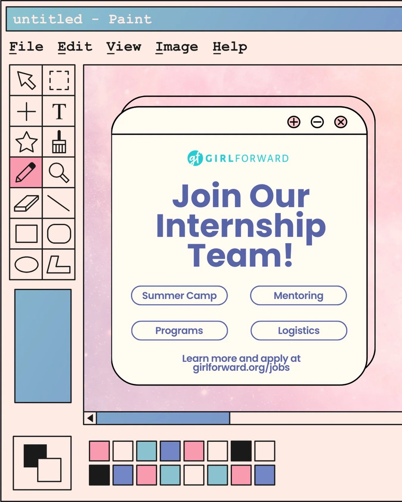 📣Calling all aspiring interns! We&rsquo;re looking for you 🌼 Join our internship team to support our summer camp, mentoring, programs, or logistics. Learn more and apply at girlforward.org/jobs

And spread the word! Let&rsquo;s create our next drea
