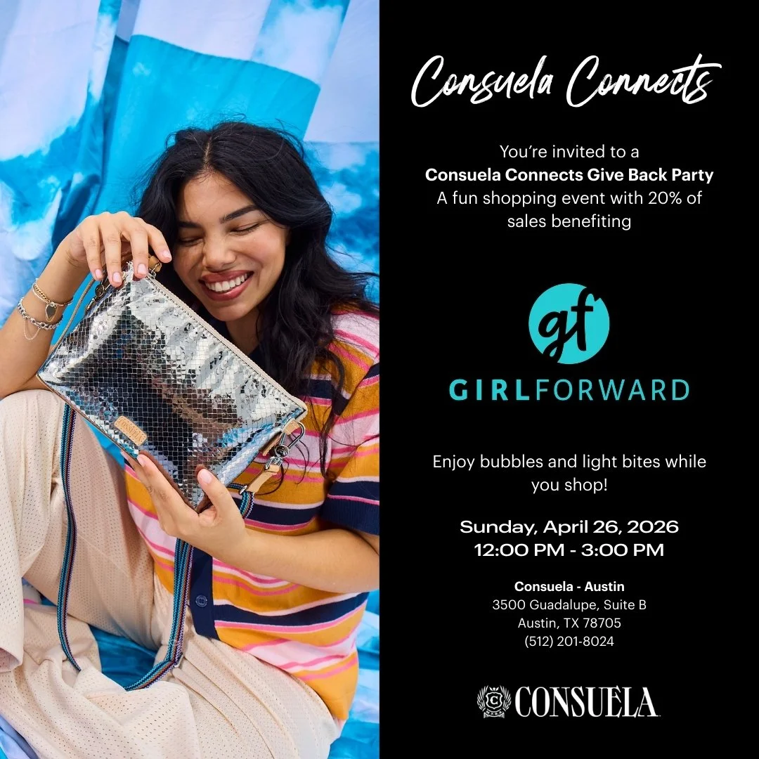 We hope to see you at our Consuela Connects Give Back Party with @consuelastyle! Come through on Sunday, April 26th from 12:00pm - 3:00pm for a bubbly afternoon of shopping! Find your next unique handbag or accessory that pairs perfectly with a gift 