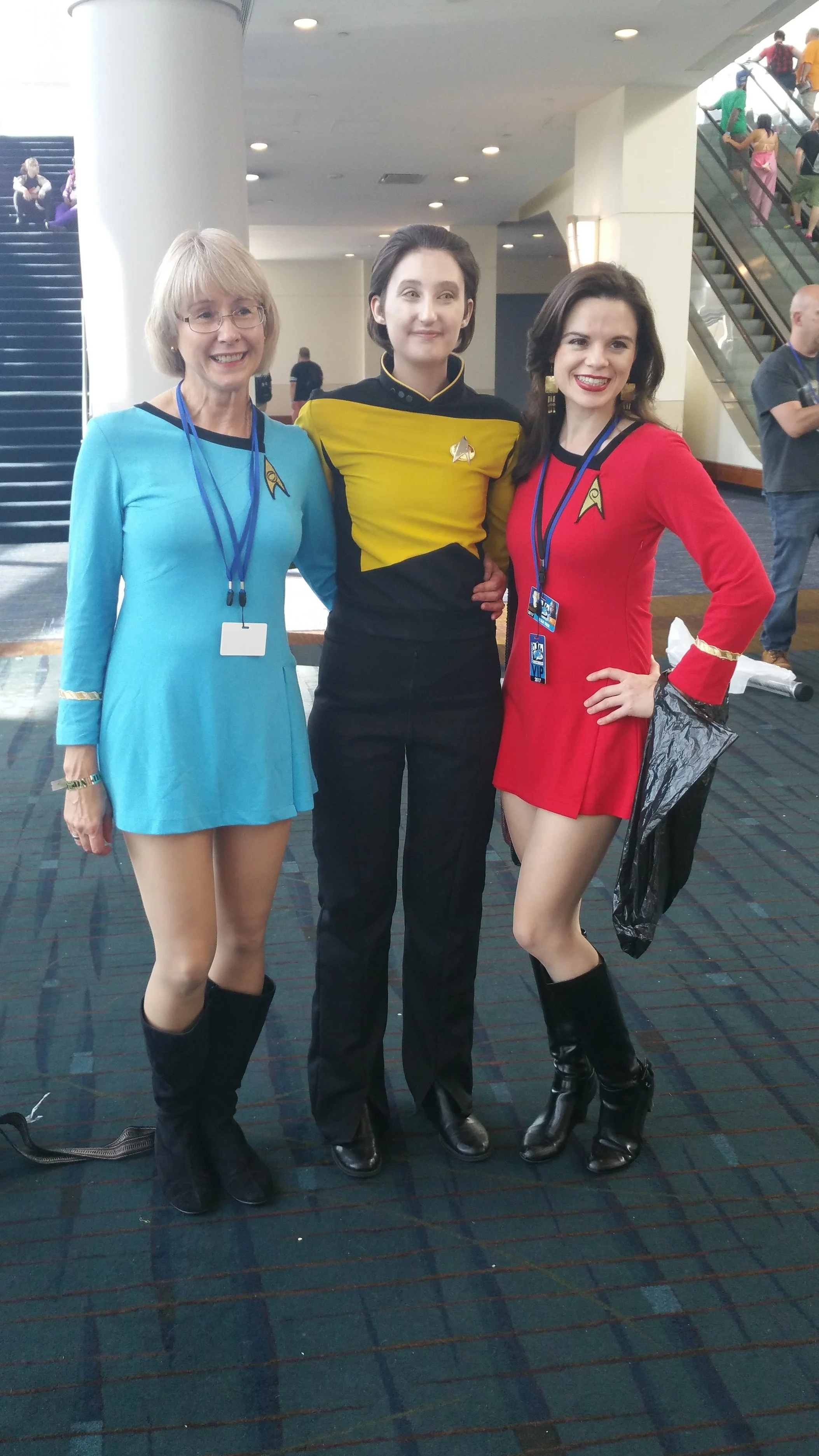 Trekkie crew, L-R: Elizabeth, Brittany, and Mary Beth
