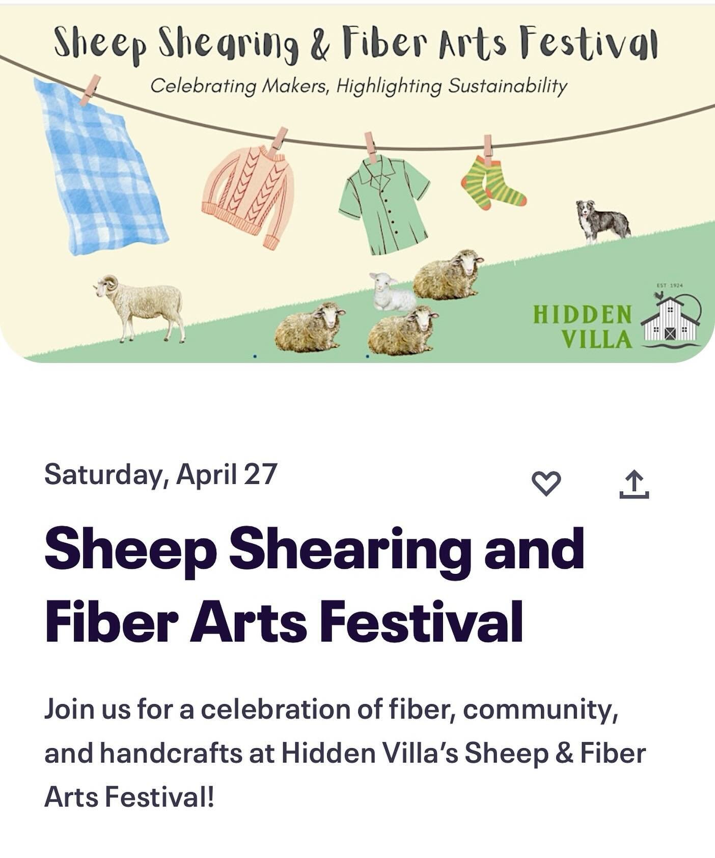 I am happy to share that I&rsquo;ll be showing several of my quilts (including the first 3 of the Dream Shape quilts&hellip; 🤗) at Hidden Villa&rsquo;s Sheep Shearing &amp; Fiber Arts Festival two weeks from tomorrow in the Los Altos Hills. Saturday