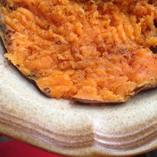 Smashed & Spiced Sweet Potato