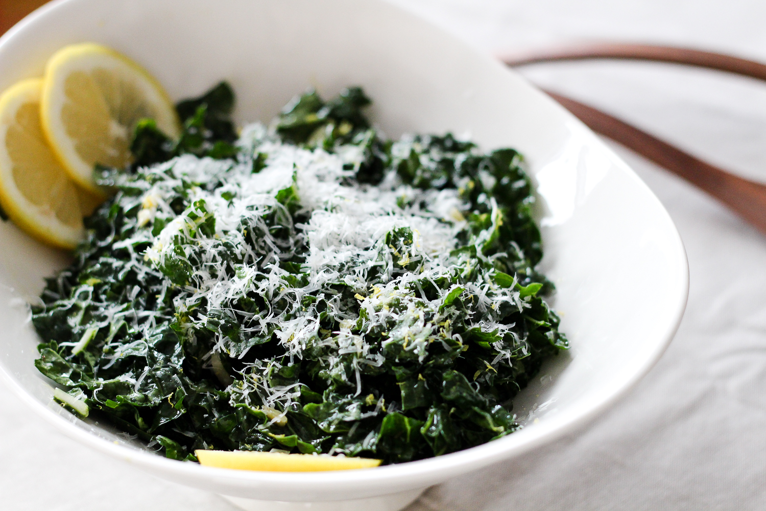 5 Ingredient Massaged Kale Salad With Lemon Parmesan