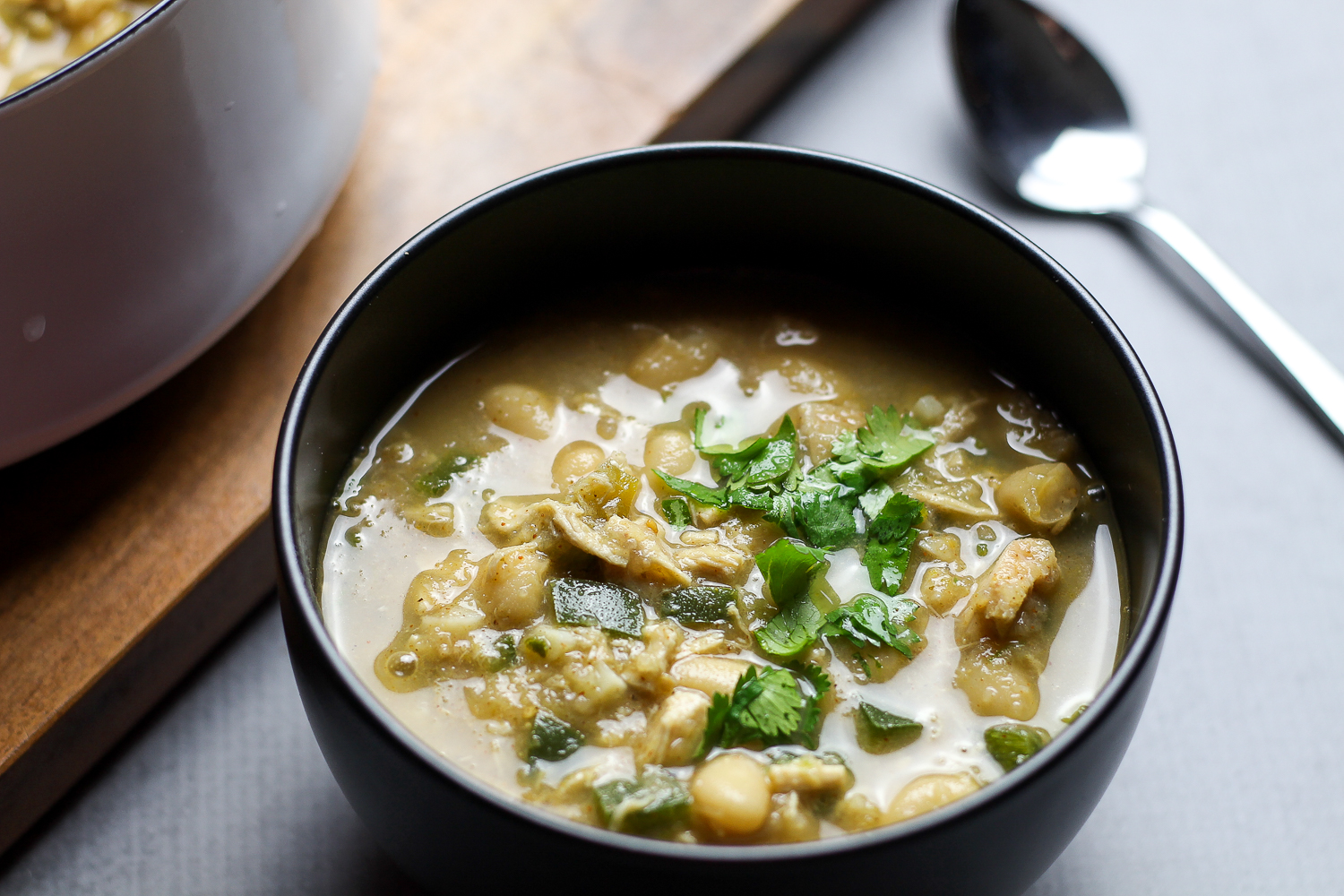 Almost Award Winning White Chicken Chili Worthy Pause