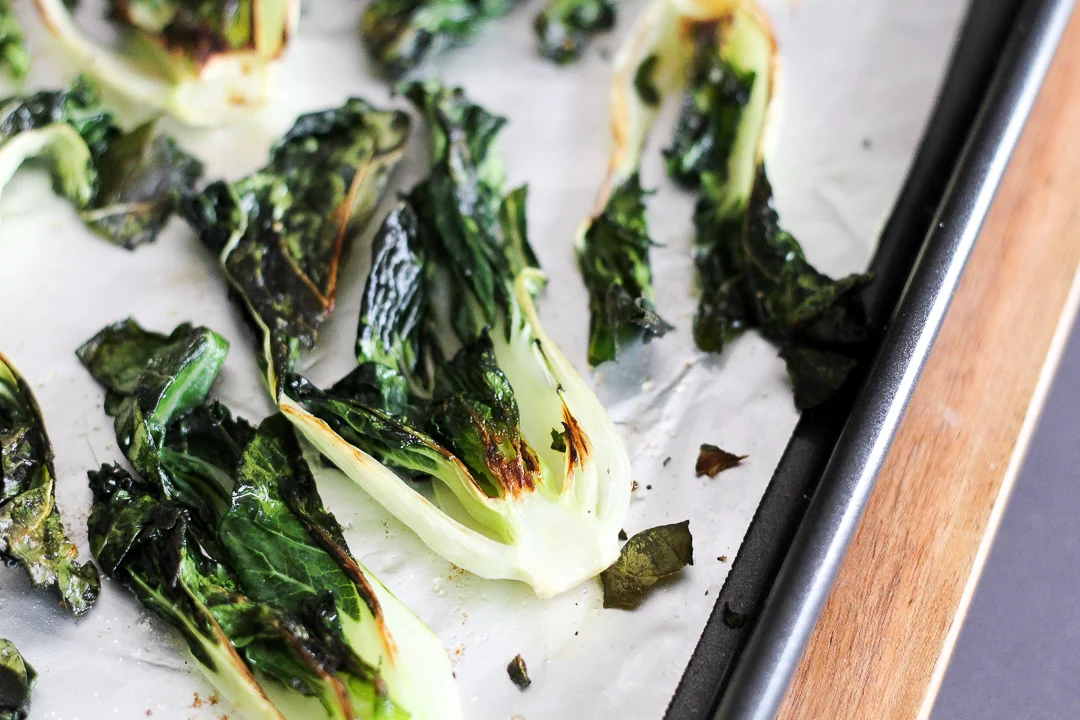 Easy Roasted Baby Bok Choy Recipe via Worthy Pause