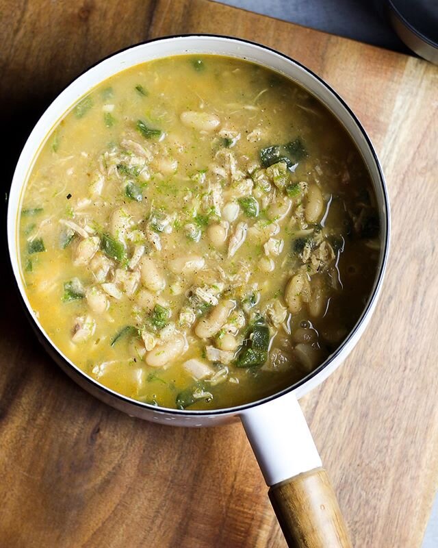 Comfort food for discomforting times. Recipe: (Almost) Award-Winning White Chicken Chili #worthypause