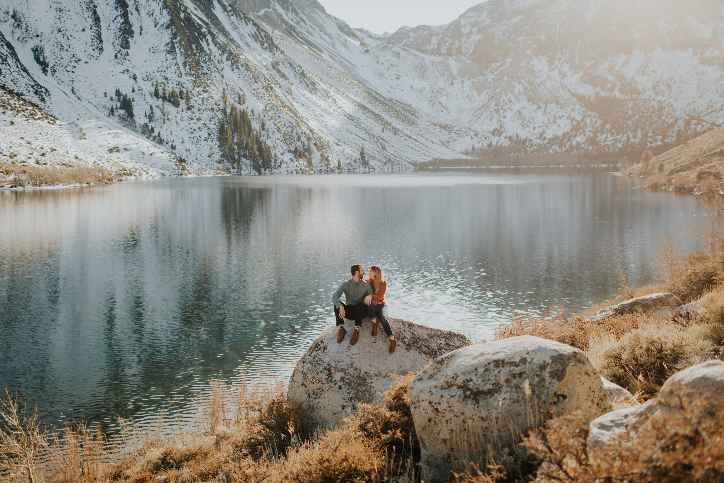 Snowboarding/Skiing Proposal &amp; Surprise Engagement at Mammoth Mountain, Eastern Sierras, CA