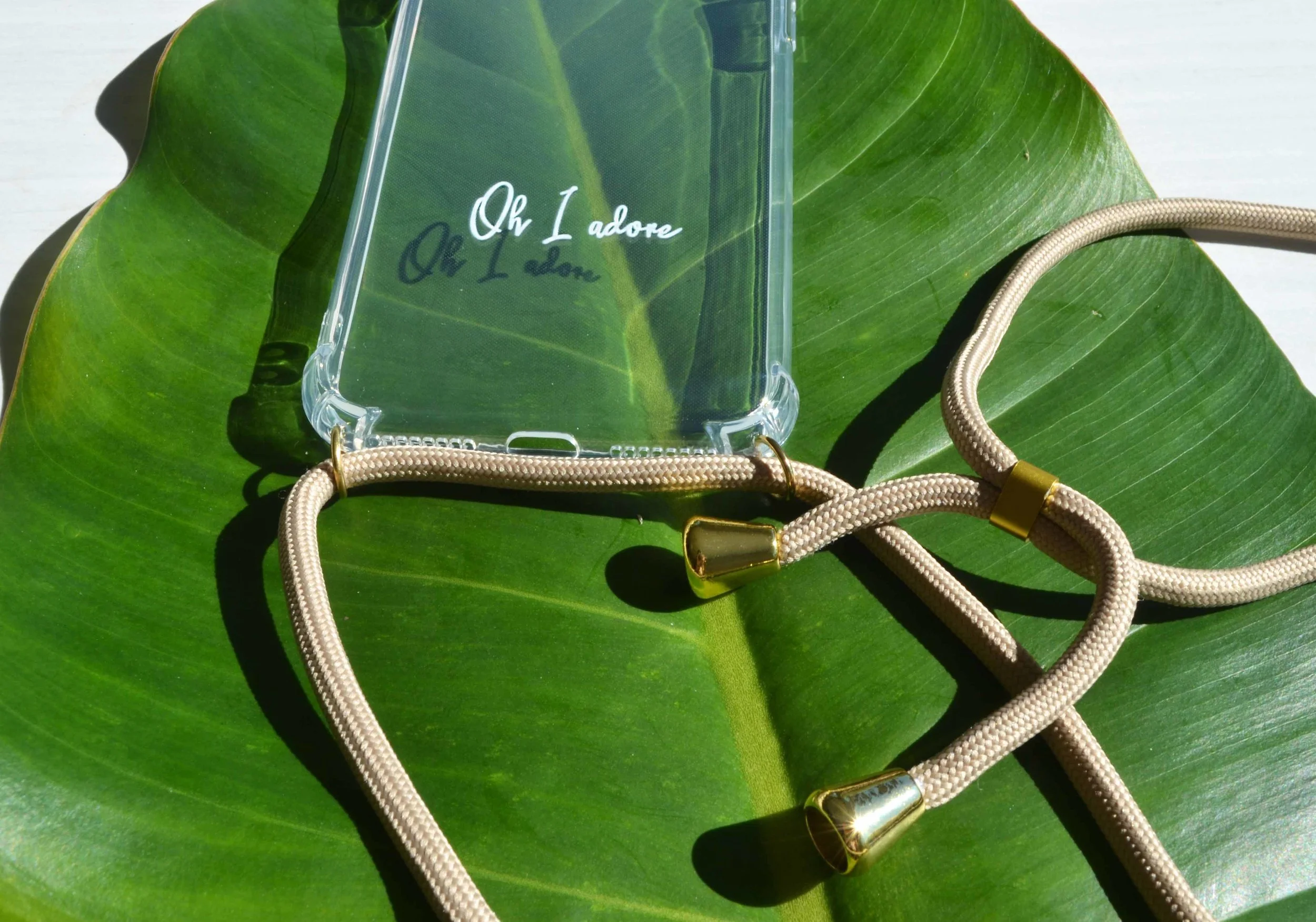 Tan phone strap