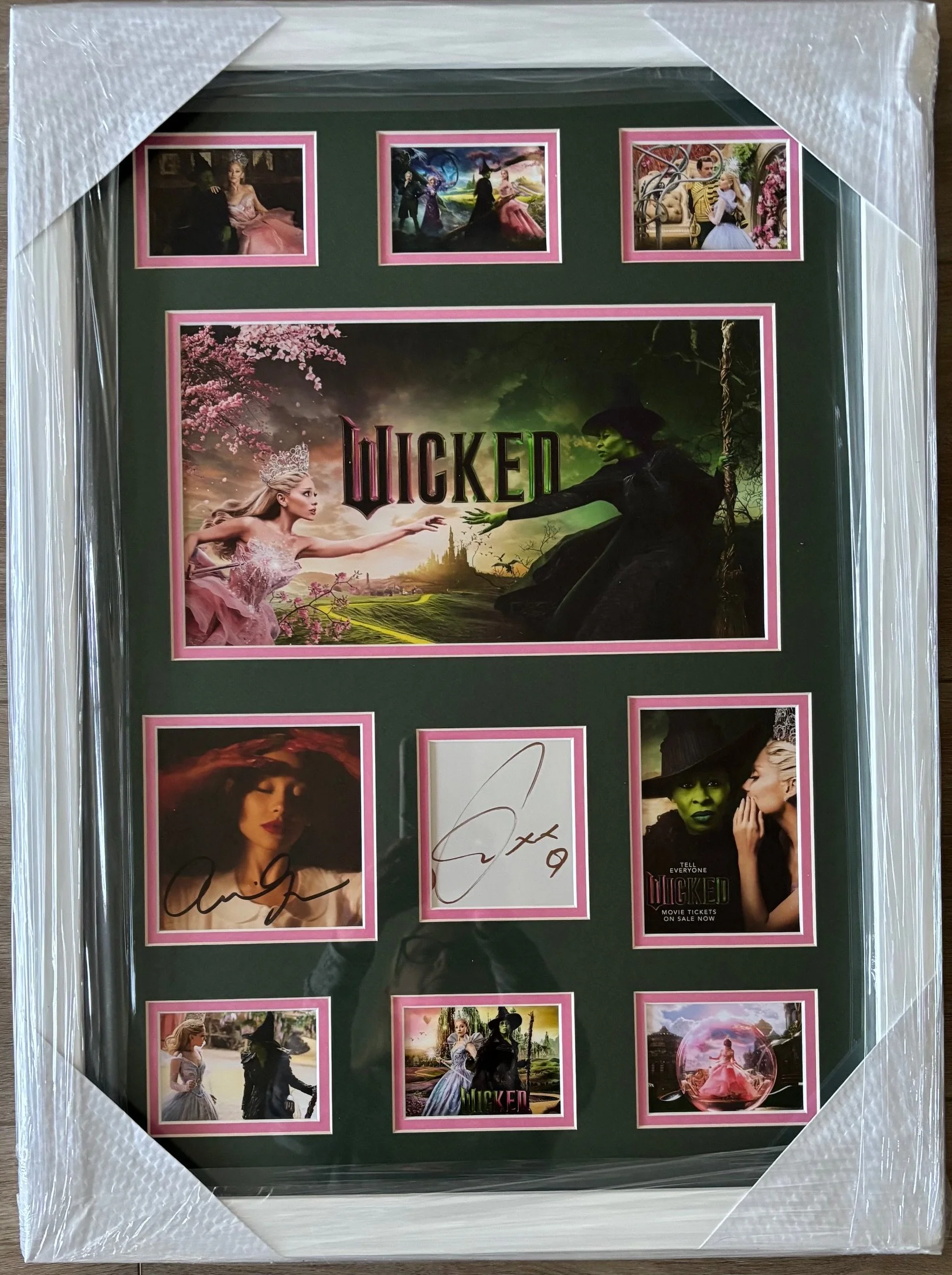 Wicked Signed Photo Display by Ariana Grande and Cynthia Erivo