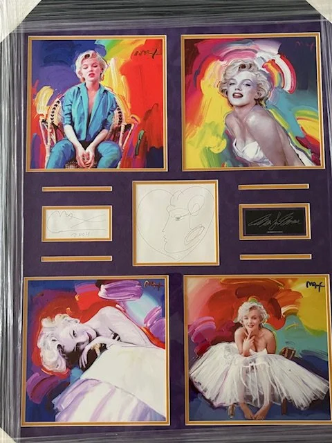 Marilyn Monroe signed art by Peter Max