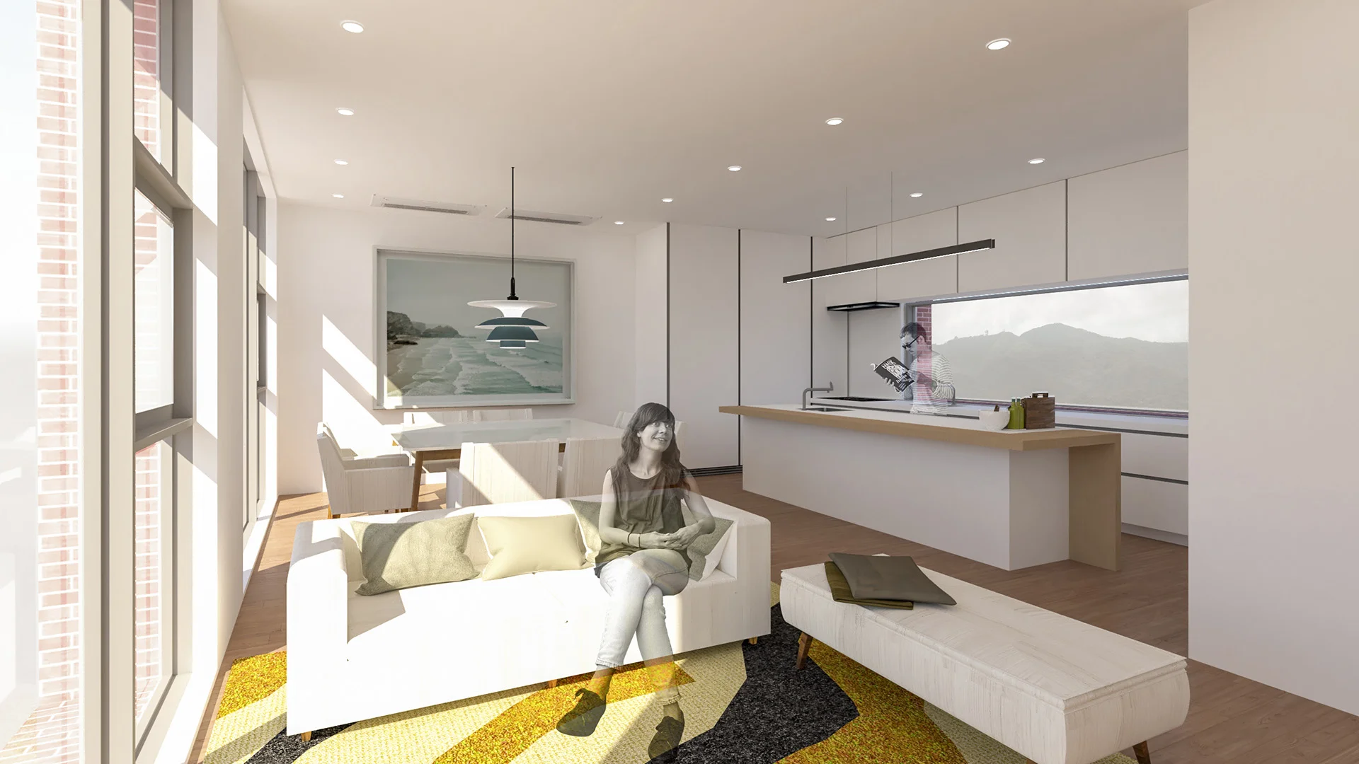 kitchen and dining