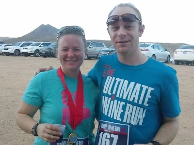 Marisa and her brother, Ben, after the race.