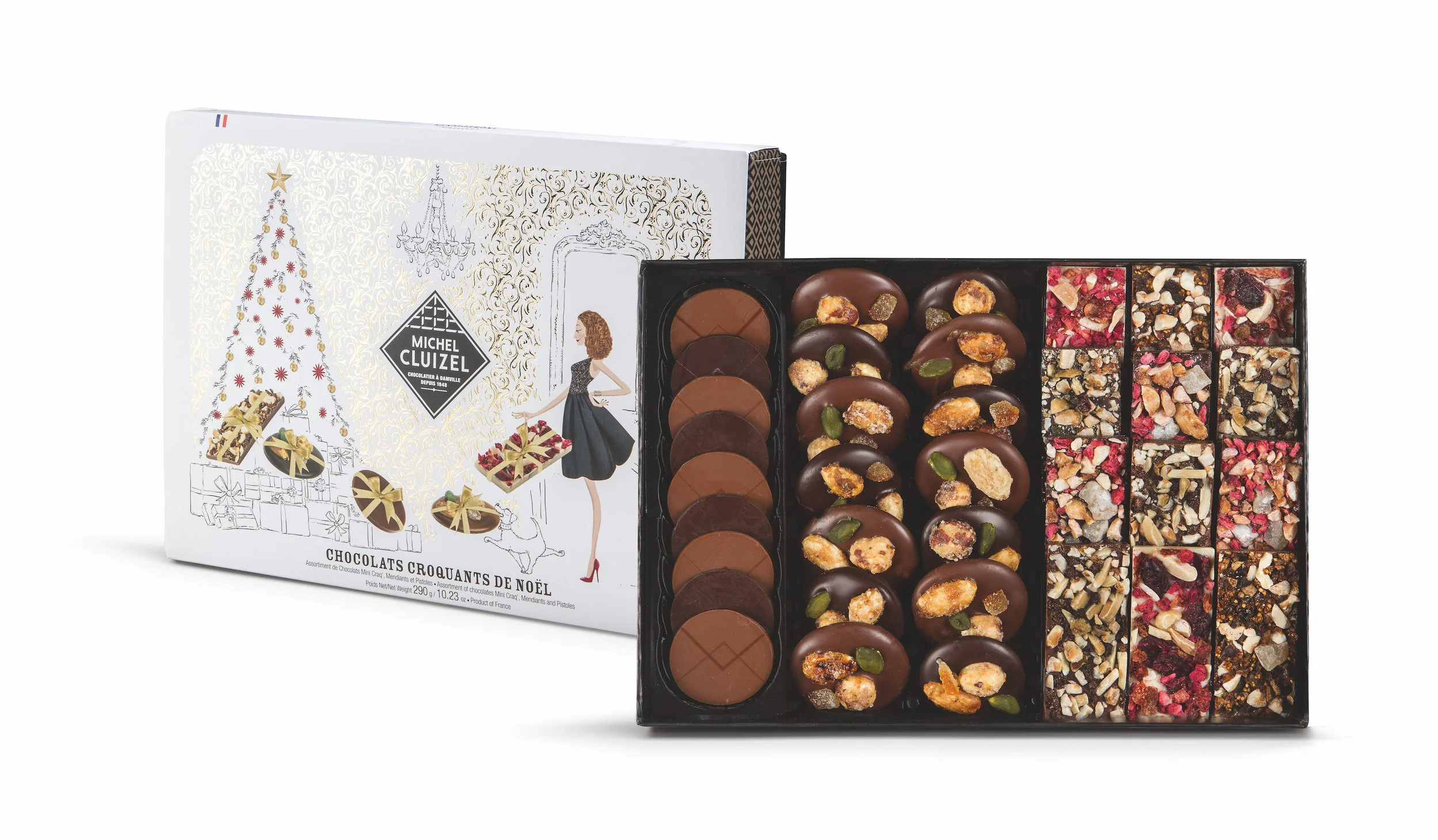Coffret Chocolats Croquant de Noël : 37,40 €