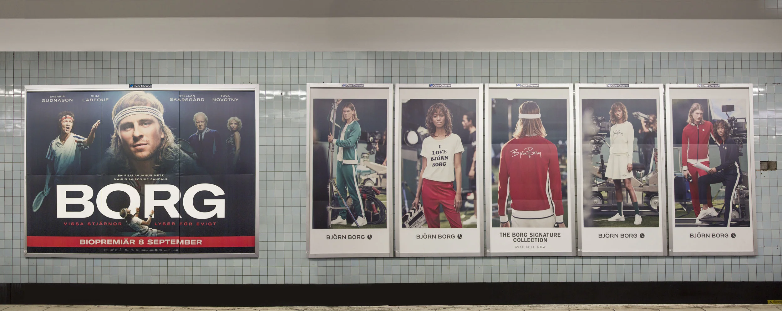 Our posters next to the official Borg vs. McEnroe poster