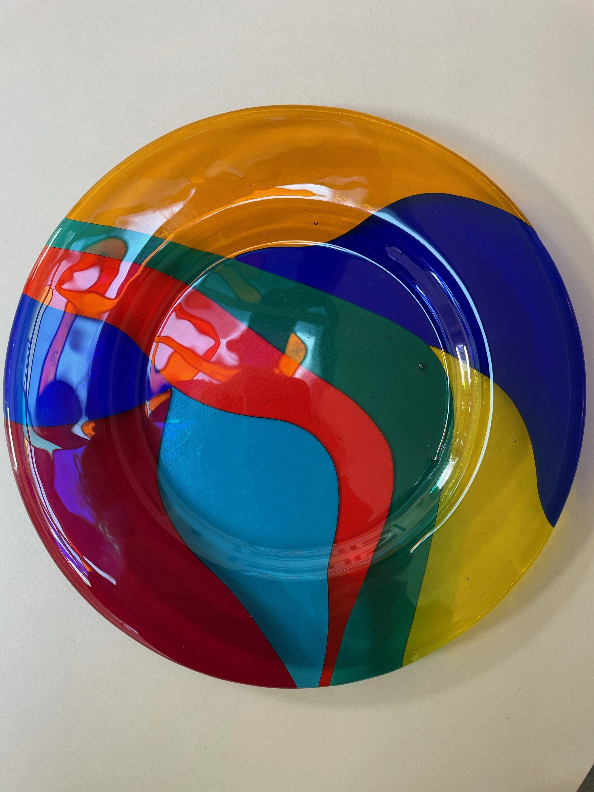 Stained glass platter