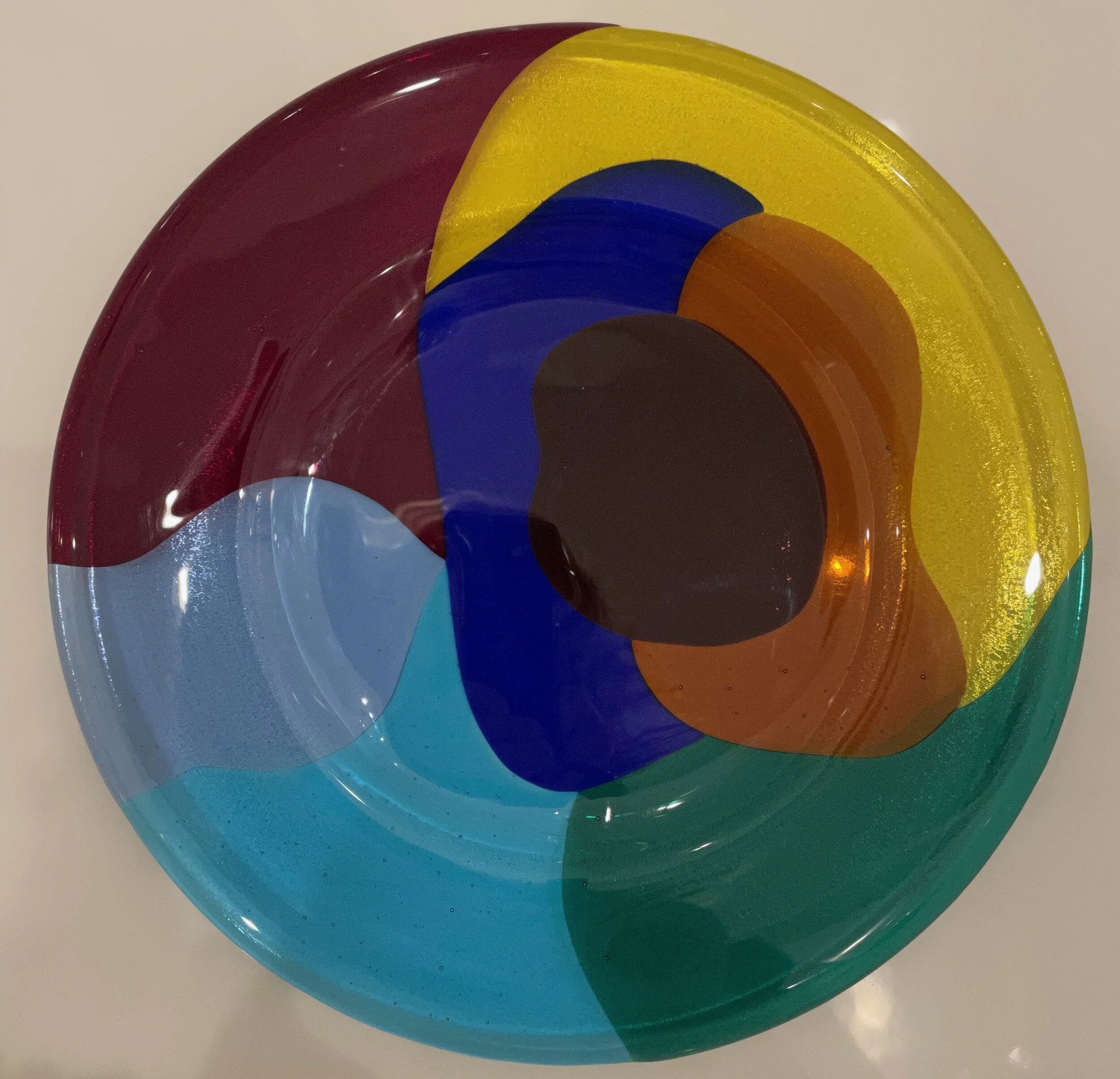 Stained glass platter 