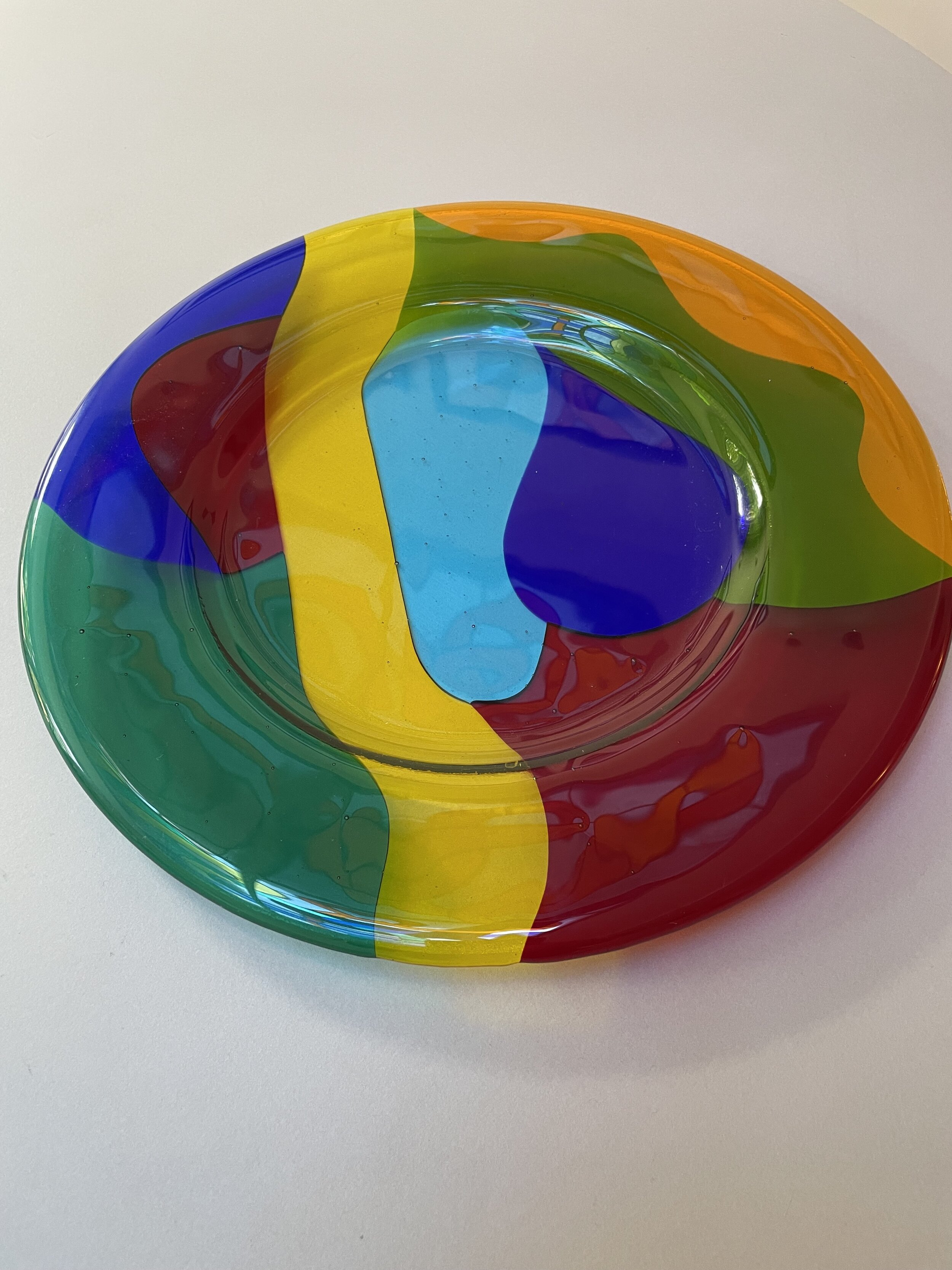 Stained glass platter