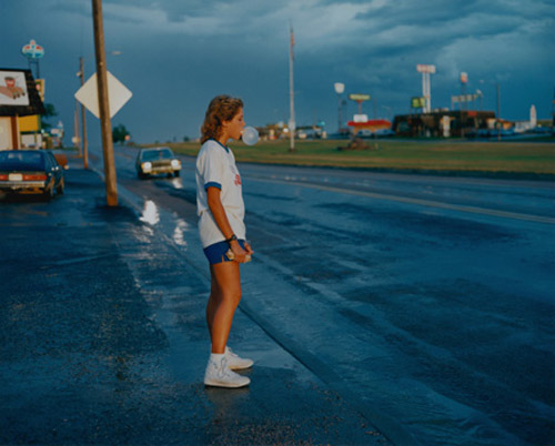 Fig 3. Michael Ormerod, Girl Blowing Bubblegum, from States of America, 1986. C-Type print.