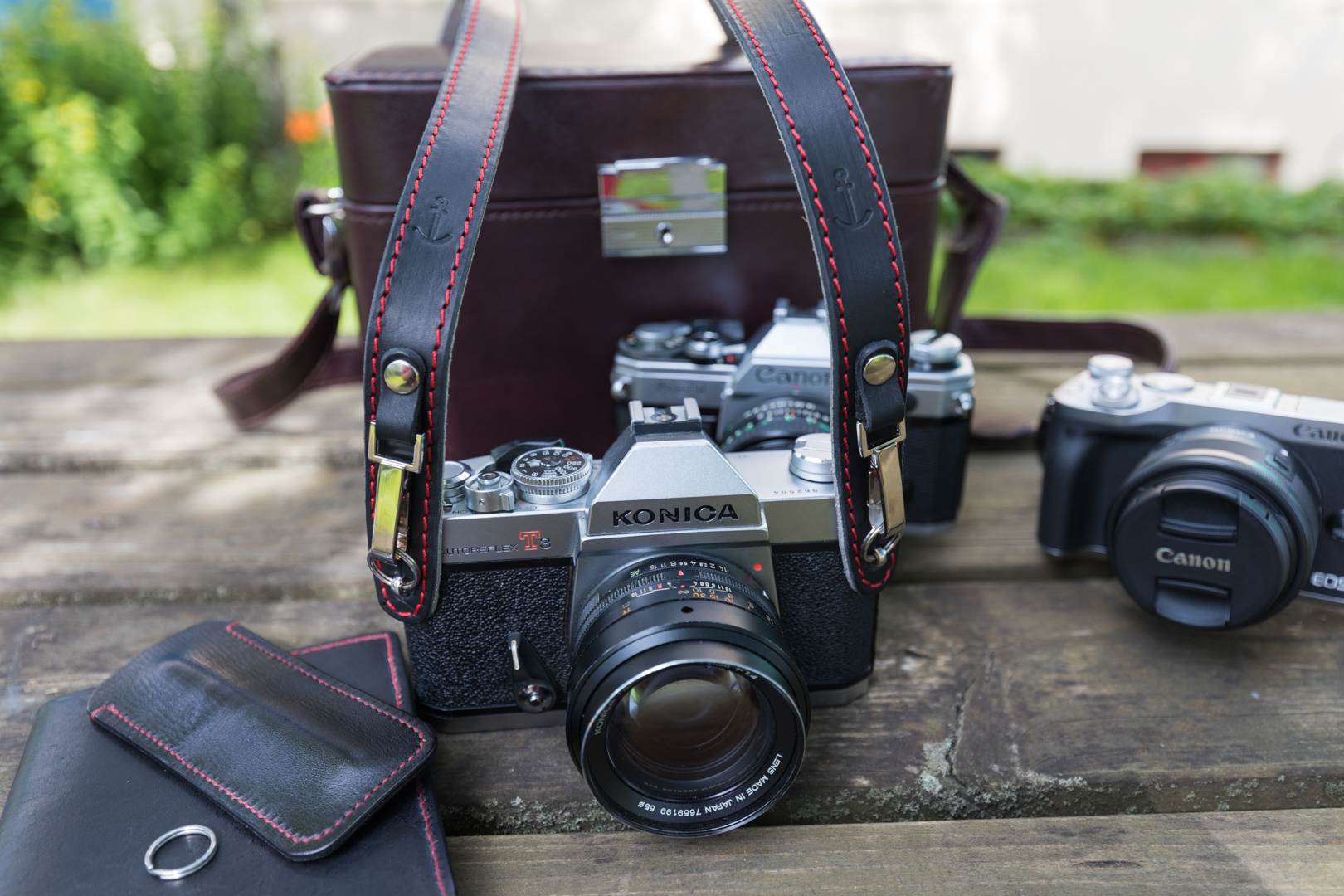 Easy, the Konica had the 16mm rings already attached to it