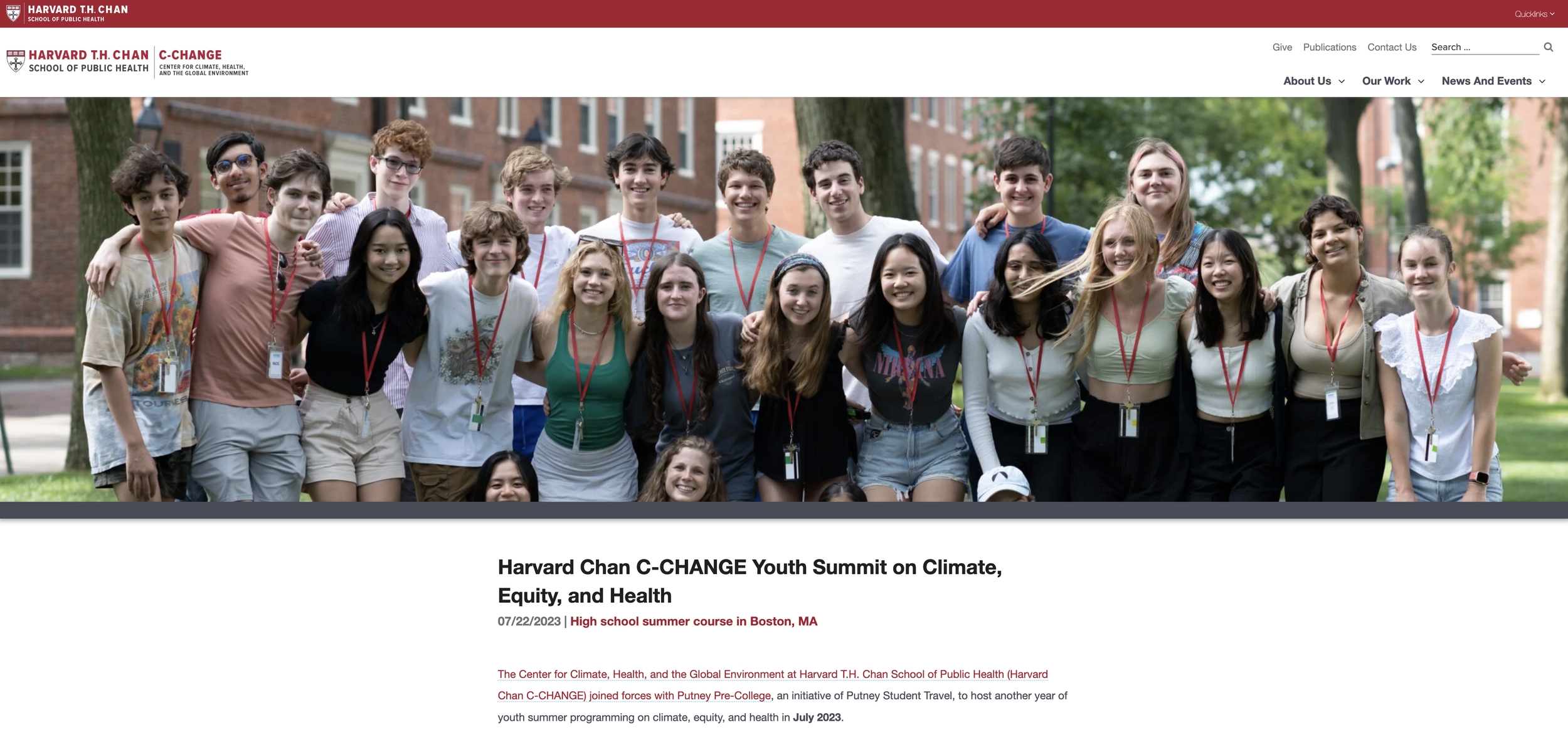 2023 Harvard Youth Summit on Climate, Equity, and Health