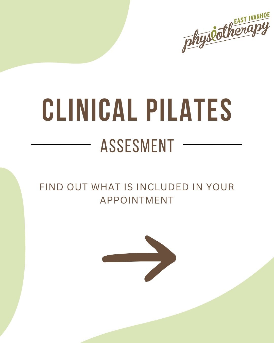 Swipe to find out what&rsquo;s included in a Pilates assessment with us! We&rsquo;ll assess your movement, discuss your goals, teach core activation and pelvic floor cueing, and create a personalised program designed just for you ✅