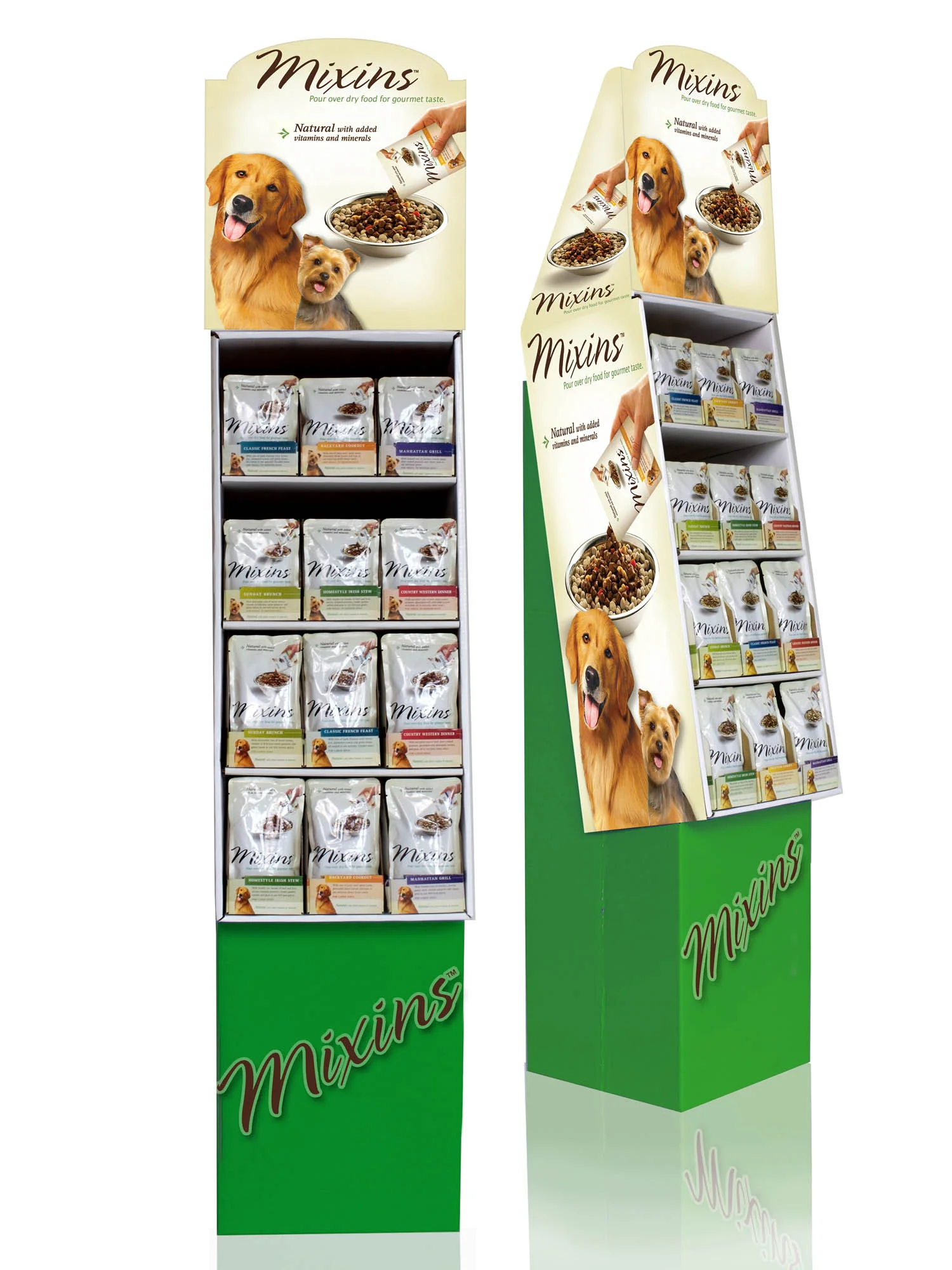 MIXINS DOG FOOD IN STORE DISPLAY DESIGN