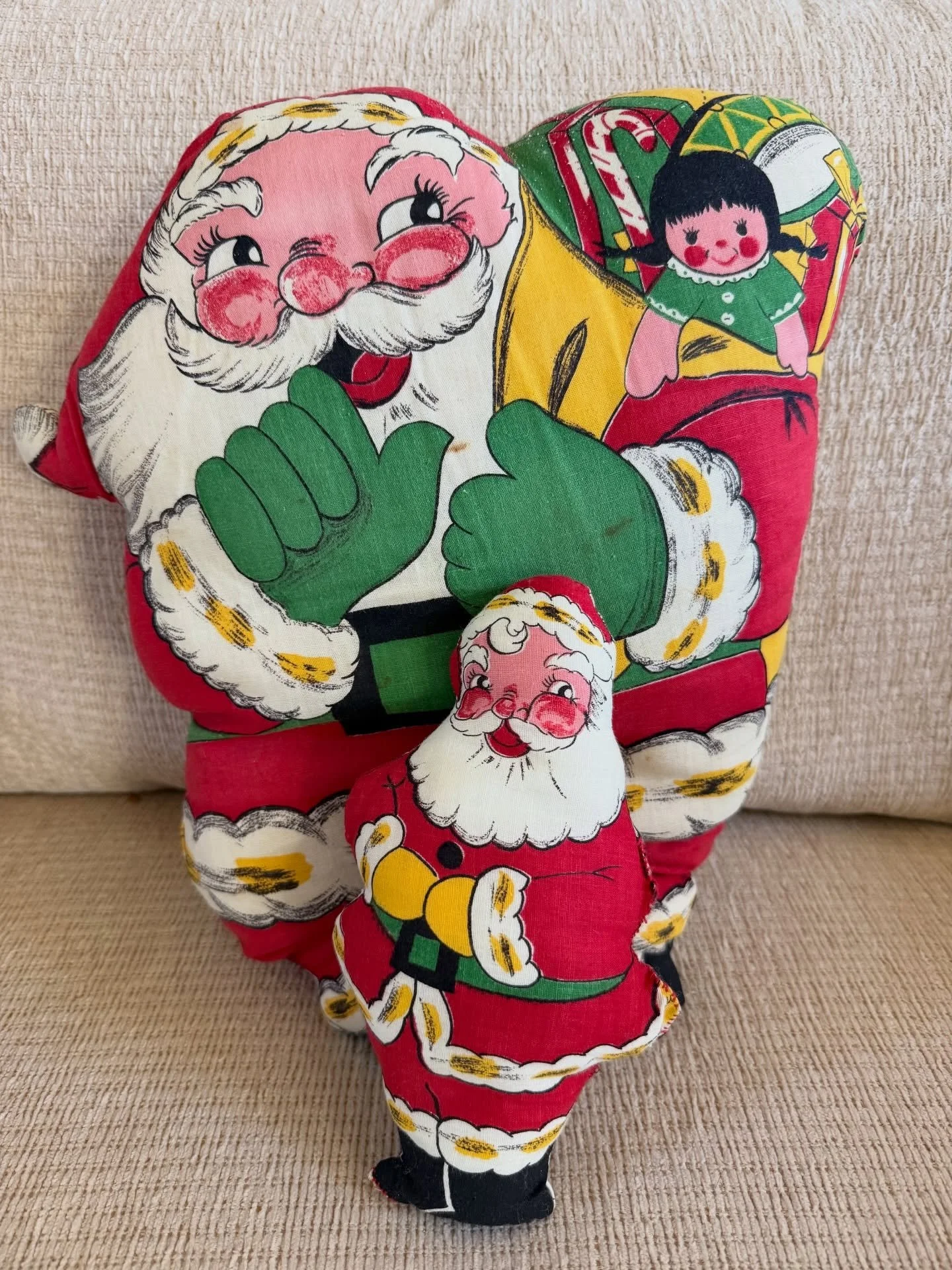 My grandma made these when I was little. It warms my heart ❤️ every year I bring them out. 

Can&rsquo;t believe they survived my childhood. And I still have them. 

Post a pic if you have something special from your childhood holidays that survived 