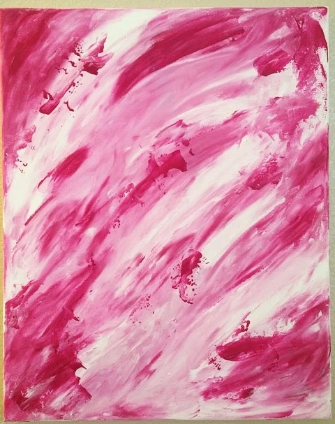 Think Pink -in honor of all the brave women and the battles that they have faced. Acrylic 16x20 inches. $250