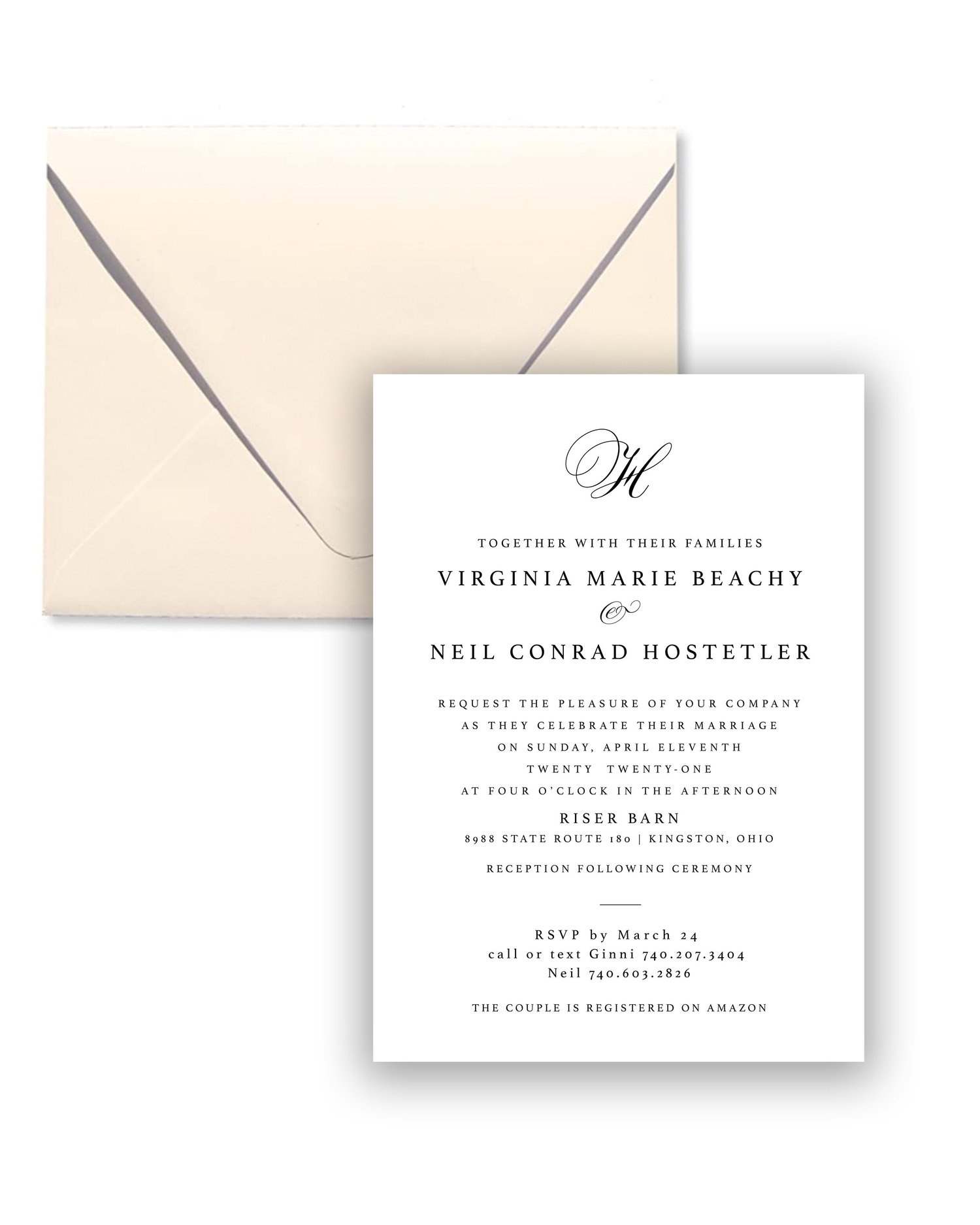 Custom Designed Wedding Invitations and RSVP Cards. — The Simple Design Co.