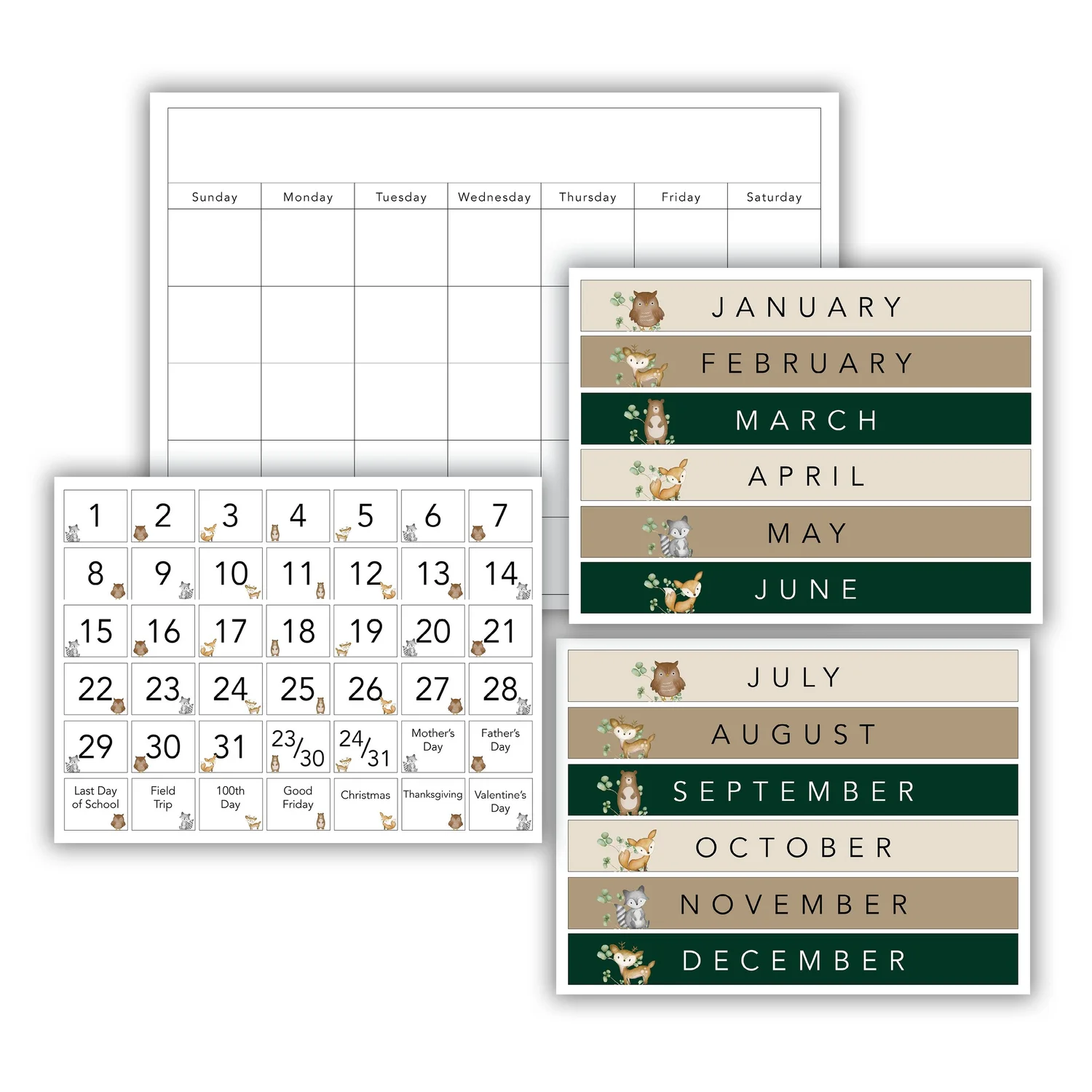 Calendar | PARTIALLY EDITABLE | 18x24 | Digital Download — The Simple  Design Co.